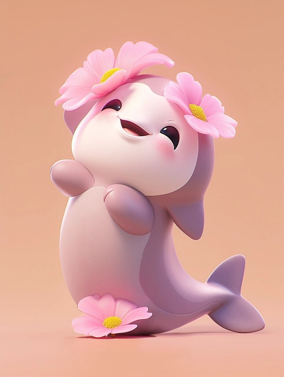 哇噢78粉色小海豚 萌化老夫的少女心