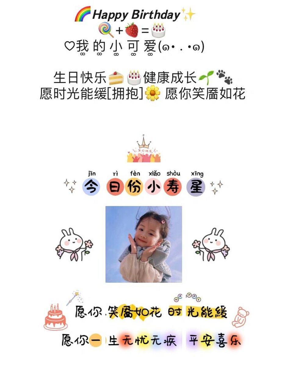 适合宝宝生日发的朋友圈文案|九宫格配图  宝宝生日祝福语|生日晒娃