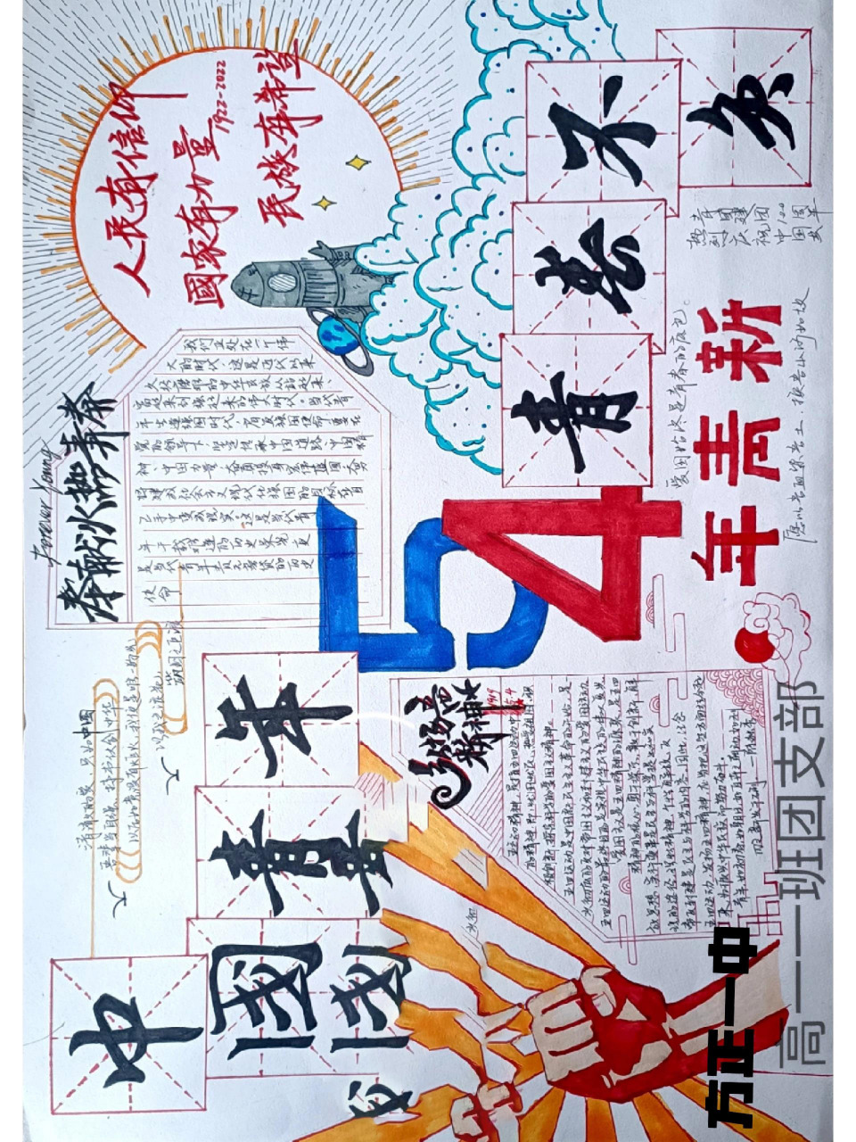 五四青年节手抄报 五四青年节手抄报