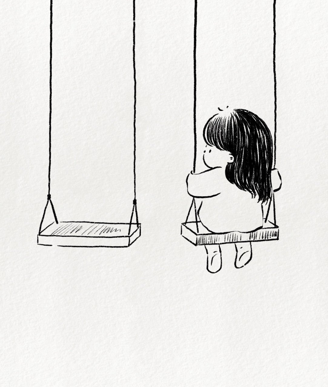 新手简笔画教程～～孤独的小女孩 今日教程来啦 	 简笔画教程 手绘