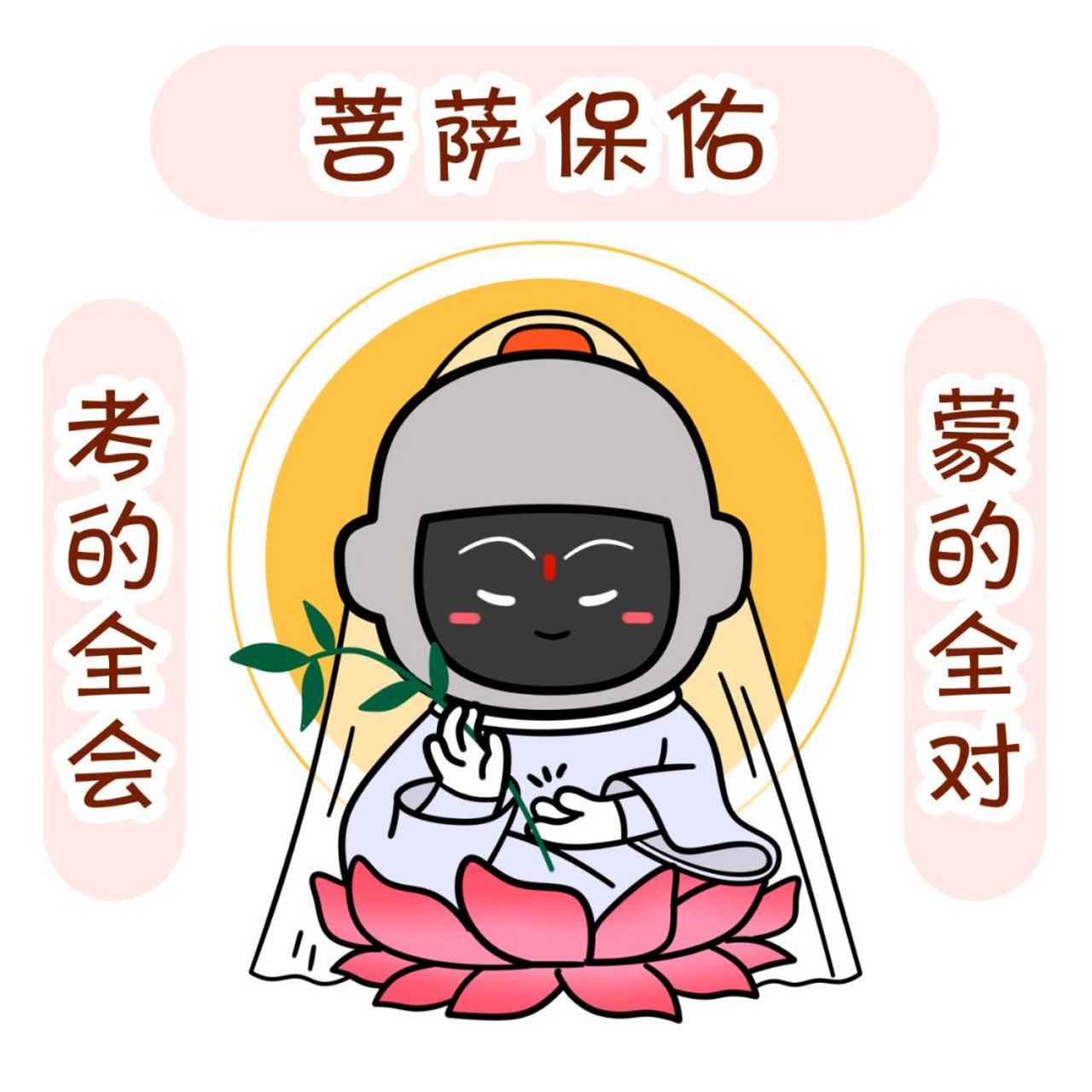 考的全会,蒙的全对,高考加油!