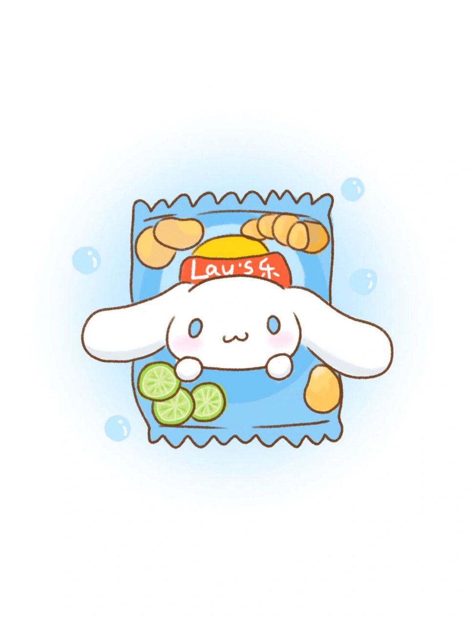 简笔画教程|清爽柠檬味大耳狗薯片开吃97 大耳狗和清爽的口味最配啦