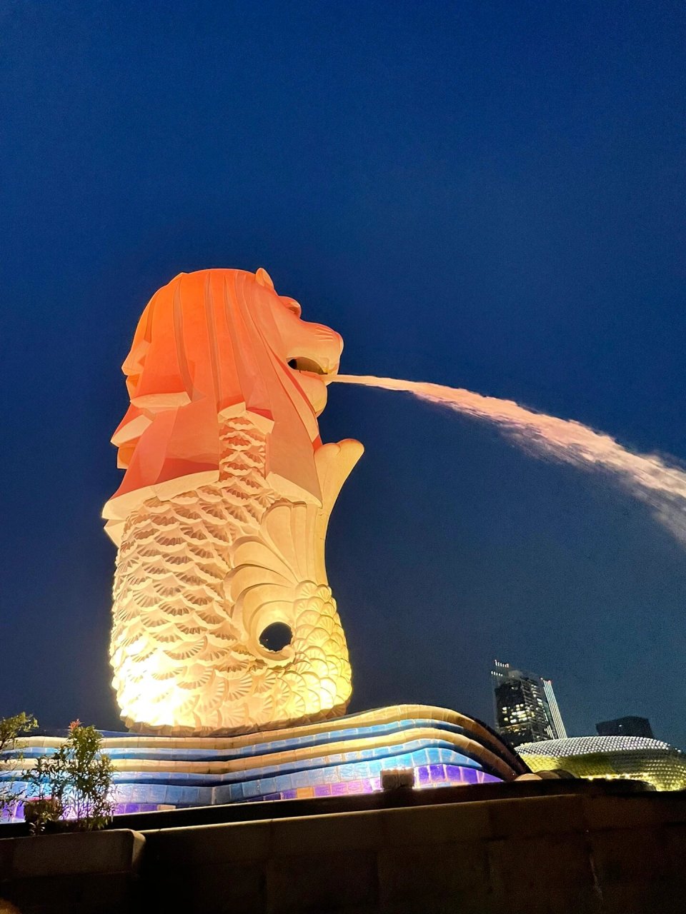 9492新加坡merlion park打卡 merlion park鱼尾狮公园对面就是mbs