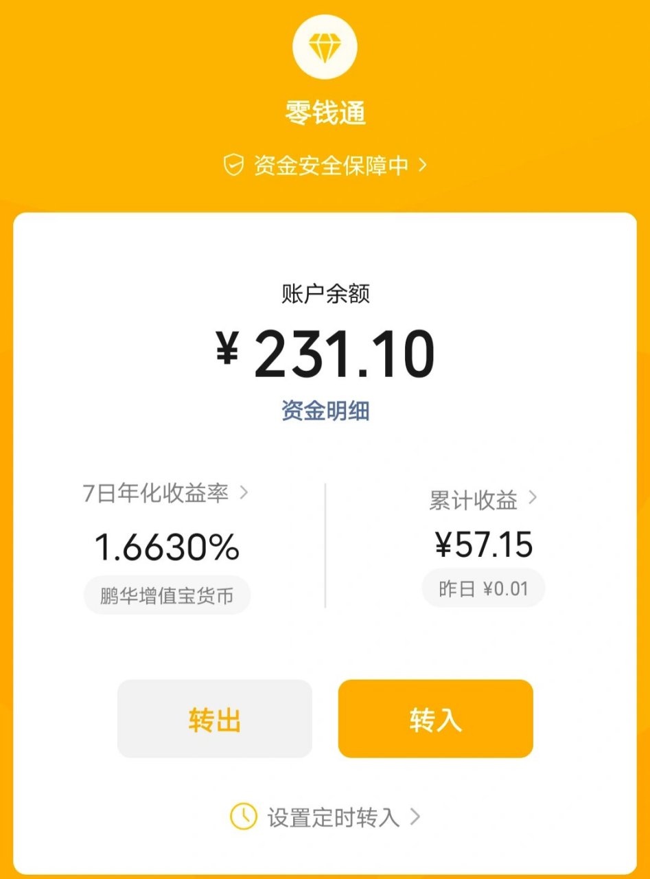 零钱通收益图片