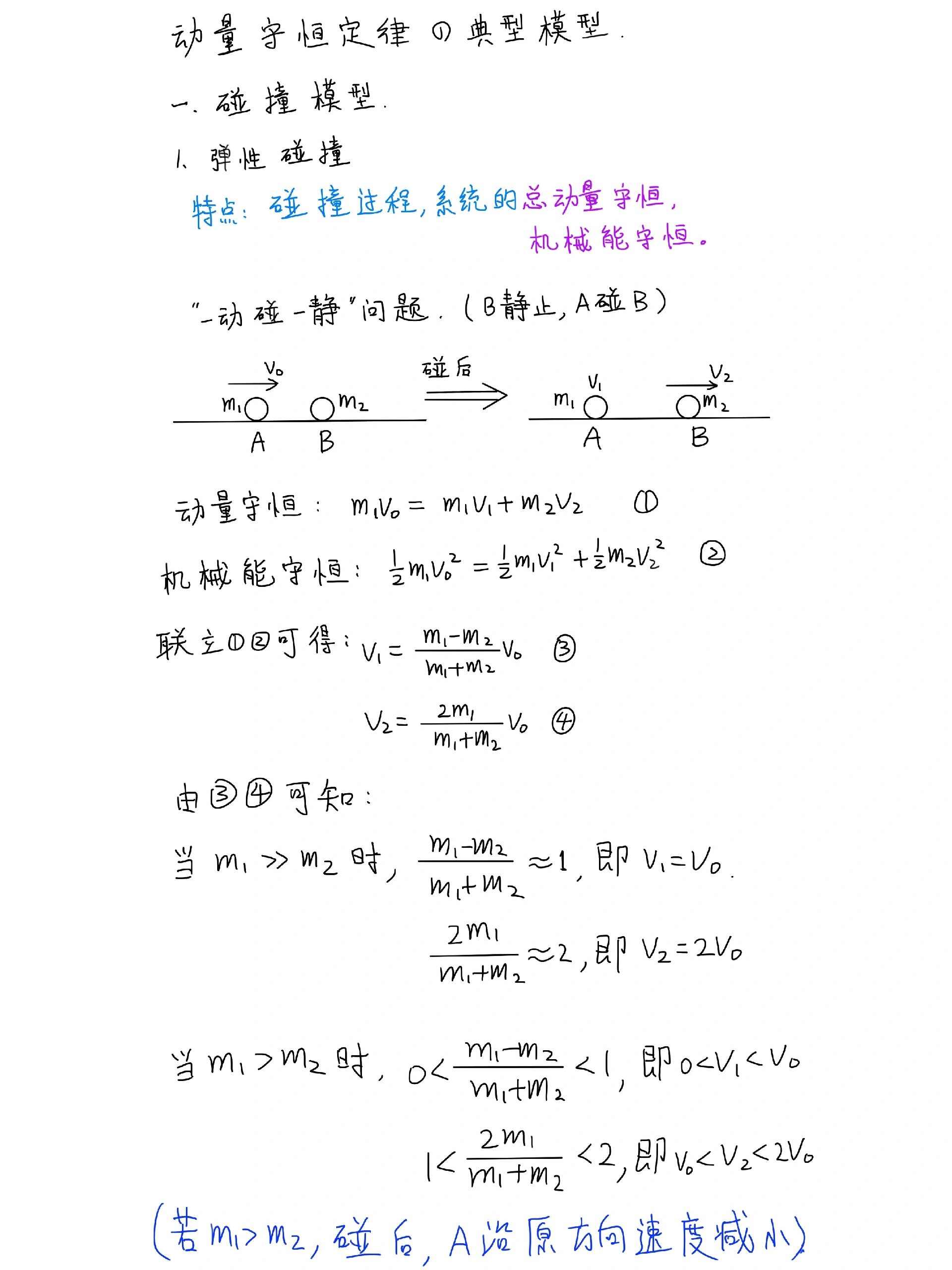 动量守恒定律之典型模型问题1