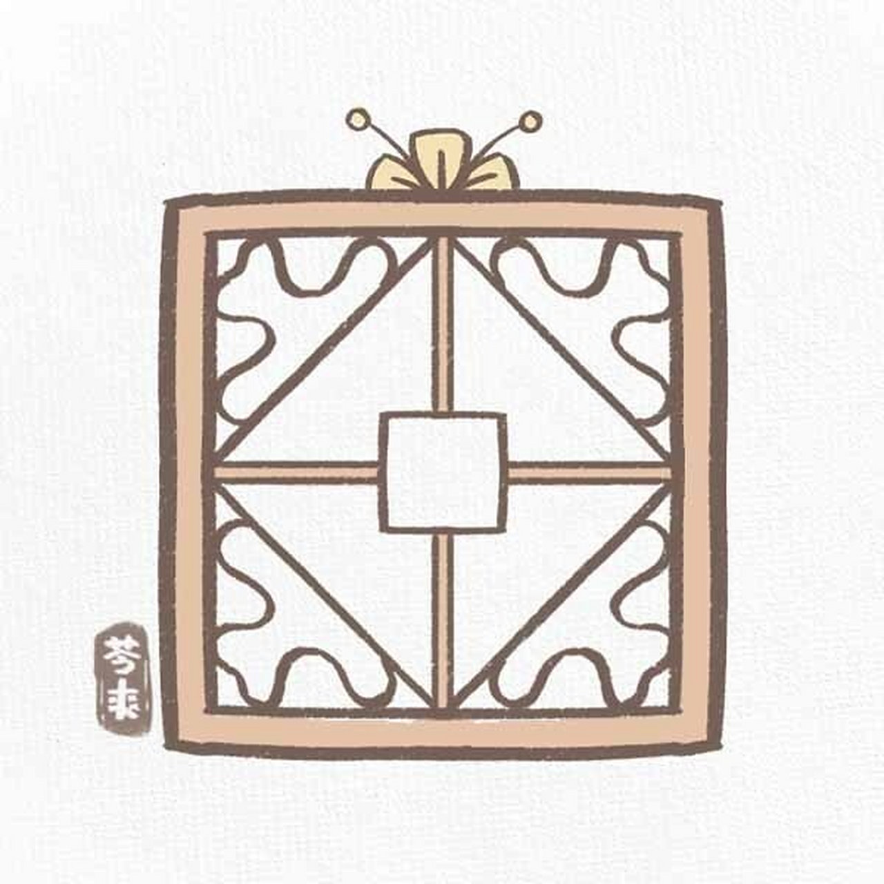 原创|古风|小轩窗|简笔画 【小轩窗,正梳妆】中国园林太让人惊叹了,连