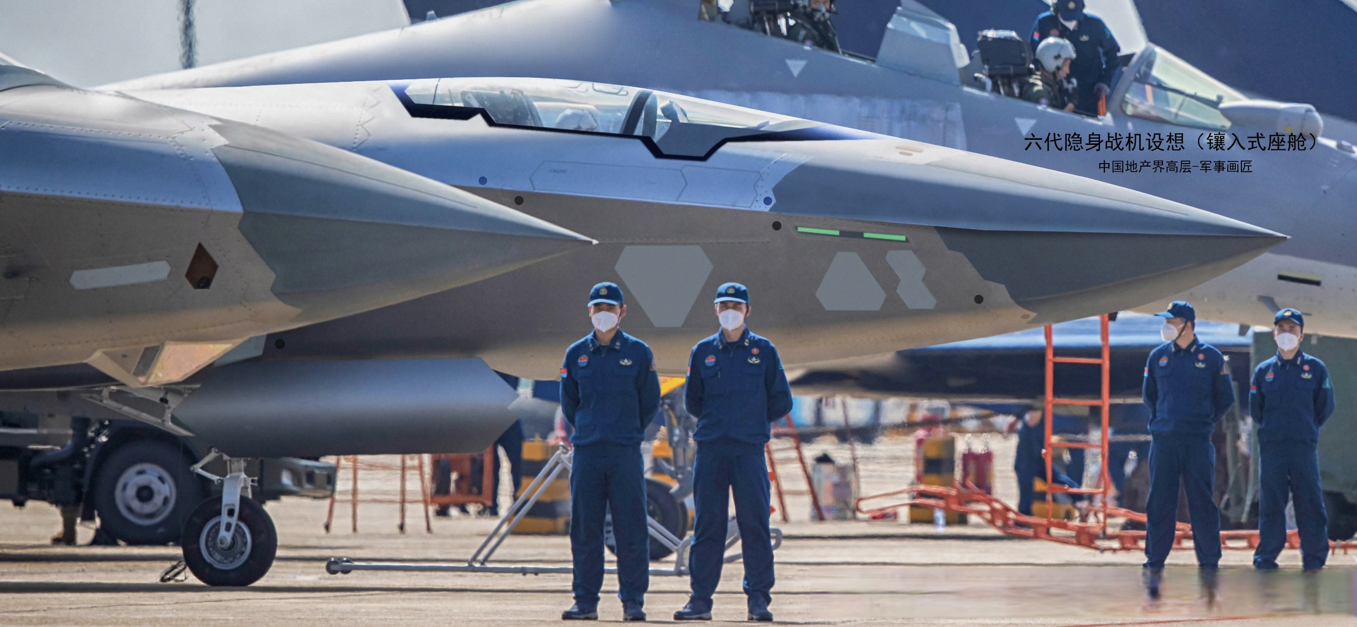 六代全向战机,歼20和歼16同框效果