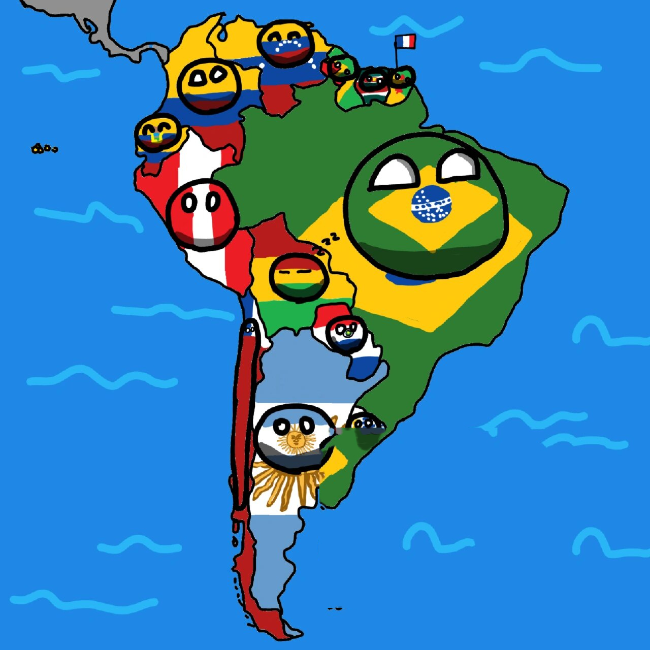 南美洲地图 留个赞吧