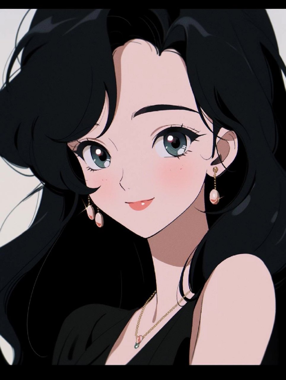 9780s复古旧漫|清冷氛围黑长发女生头像 清冷氛围感,霸气女生,安静