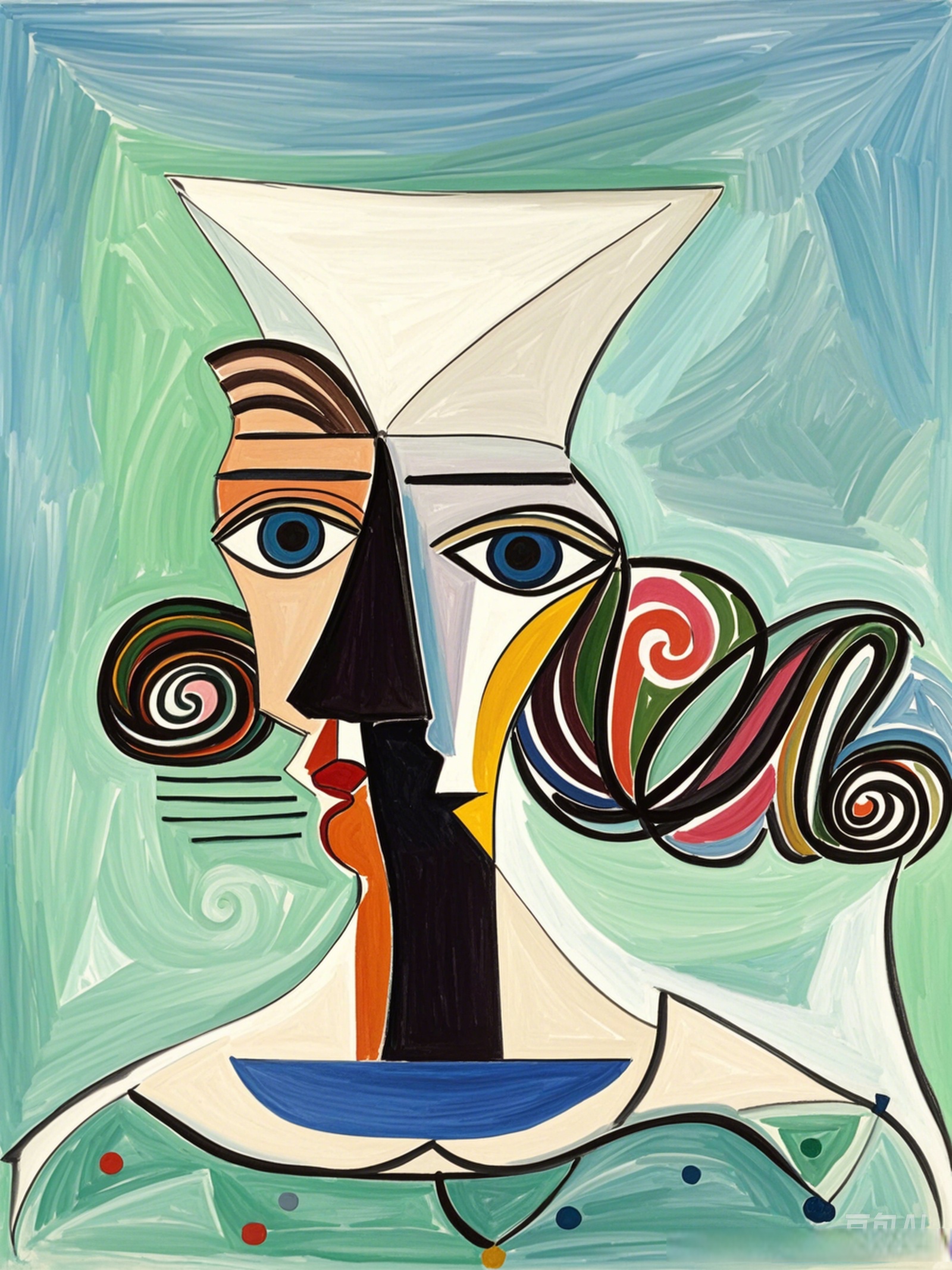 谁说抽象画就没有好看的的美女了 我要做的就是画的即抽象,又美丽