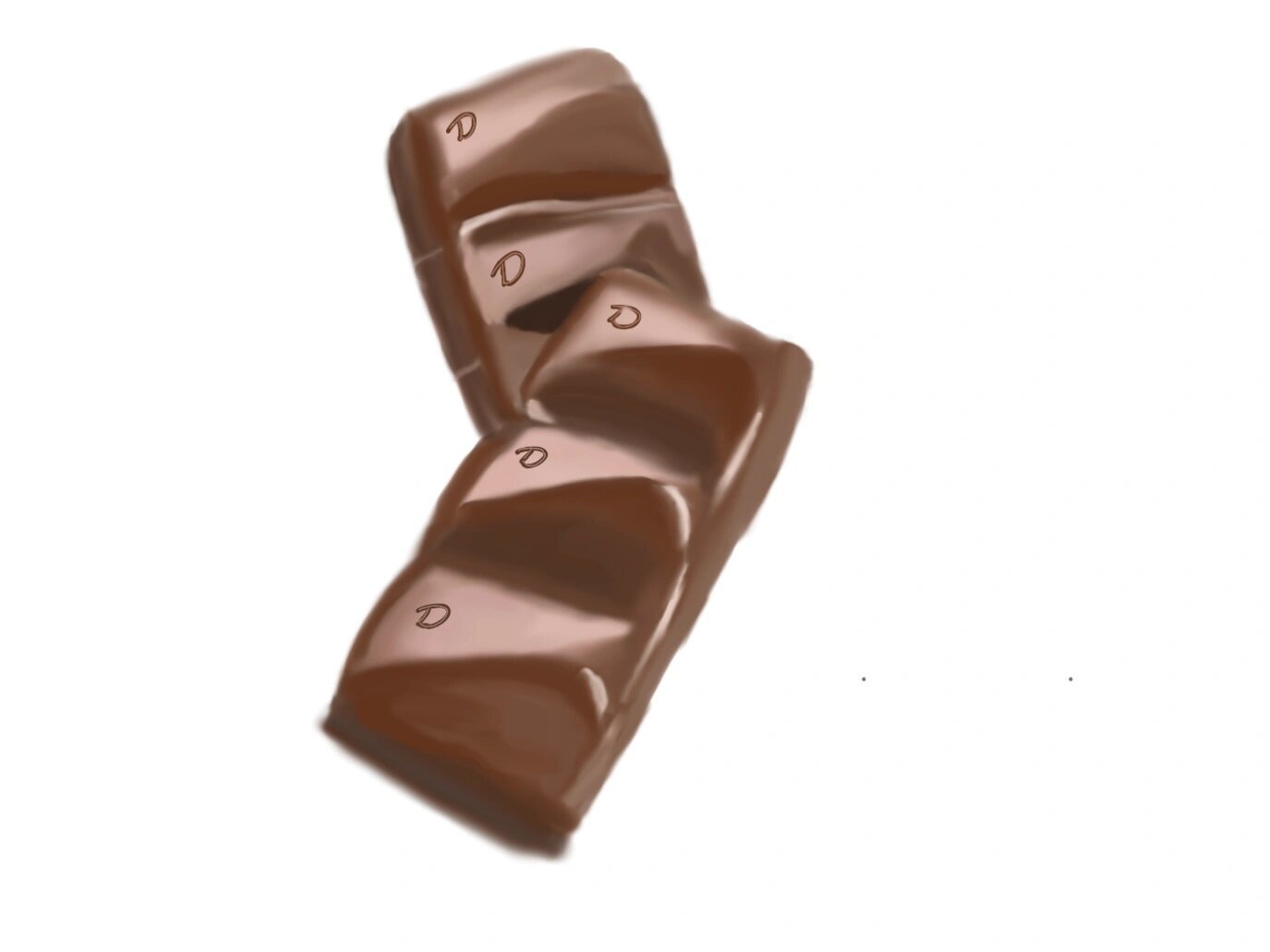 德芙巧克力绘画过程图