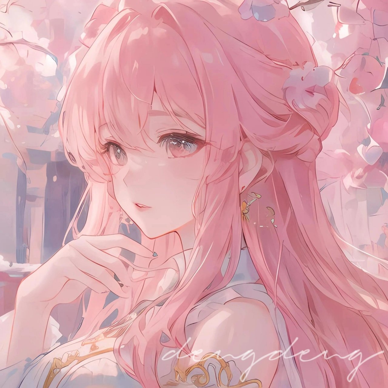 二次元粉色系闺蜜头像