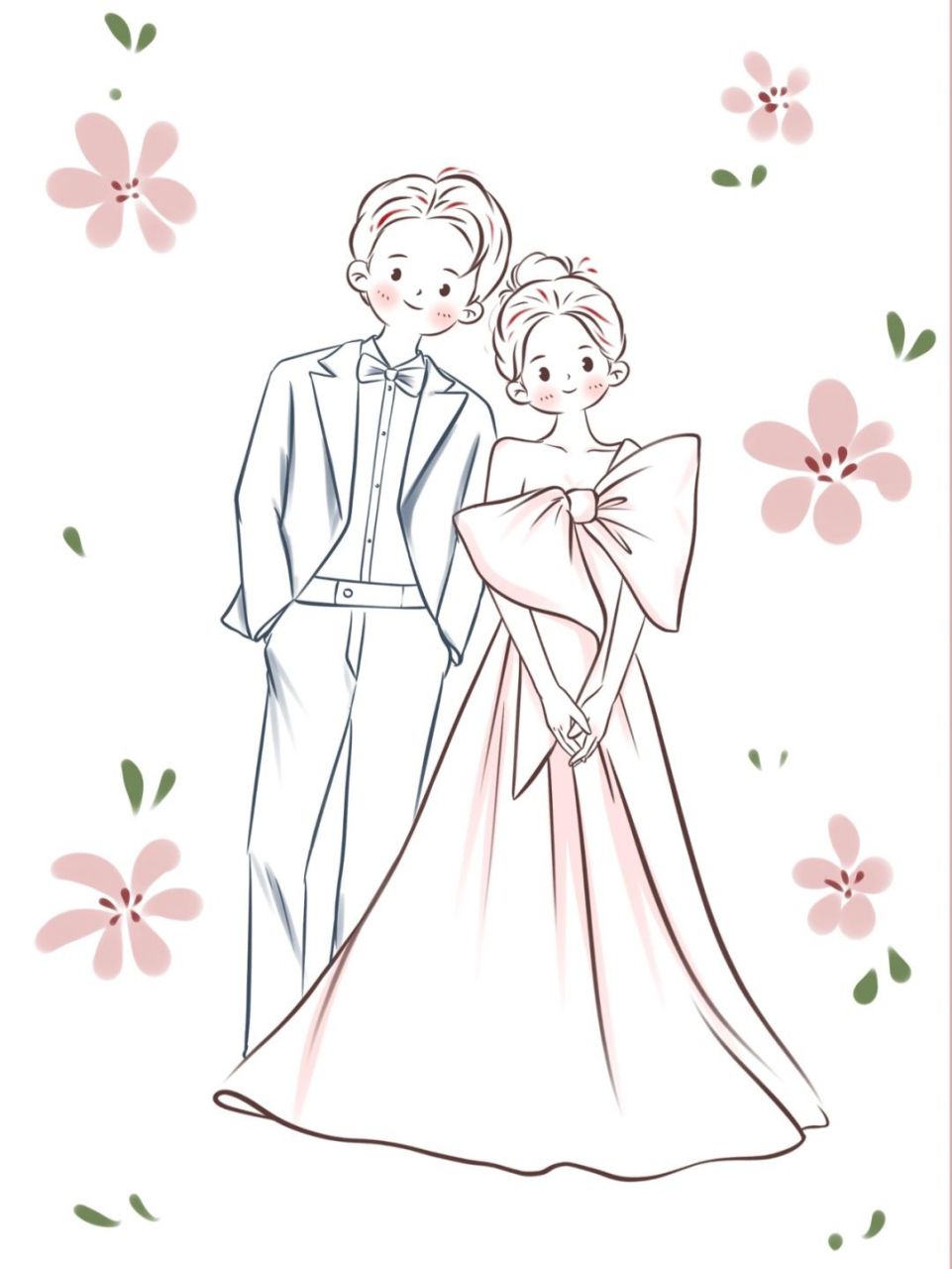 简笔画婚礼请柬 设计了一个婚礼请柬#婚礼请柬# #超有设计感的婚礼