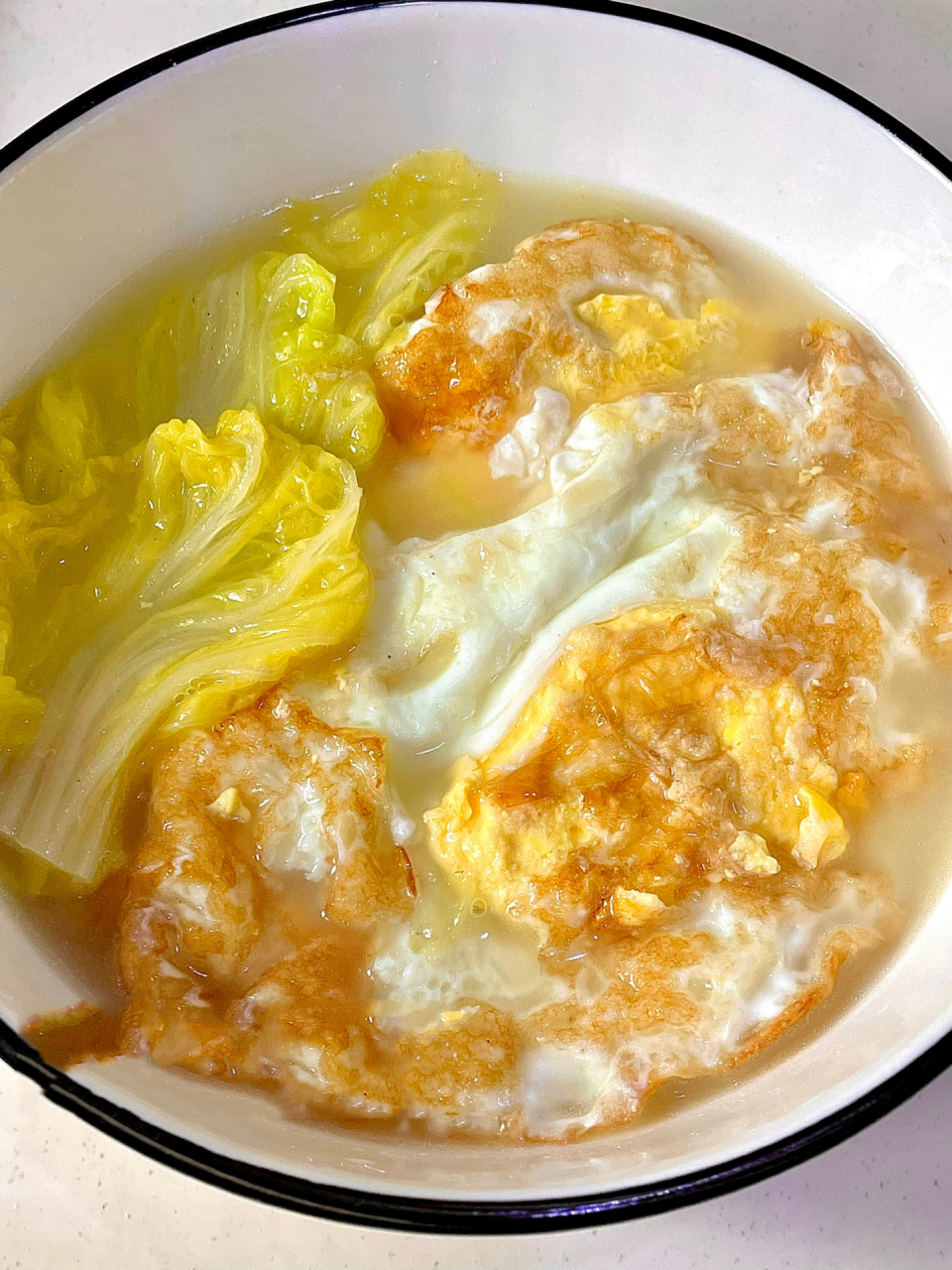 年后减脂的姐妹快来试试这个娃娃菜煎蛋汤!