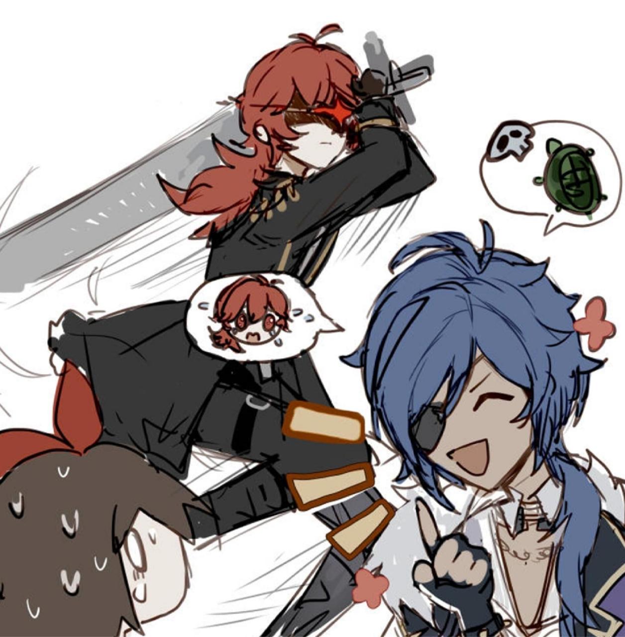 迪卢克x凯亚(七)终篇 (七) 	 那夜的事情,他们都下意识回避,把它当做