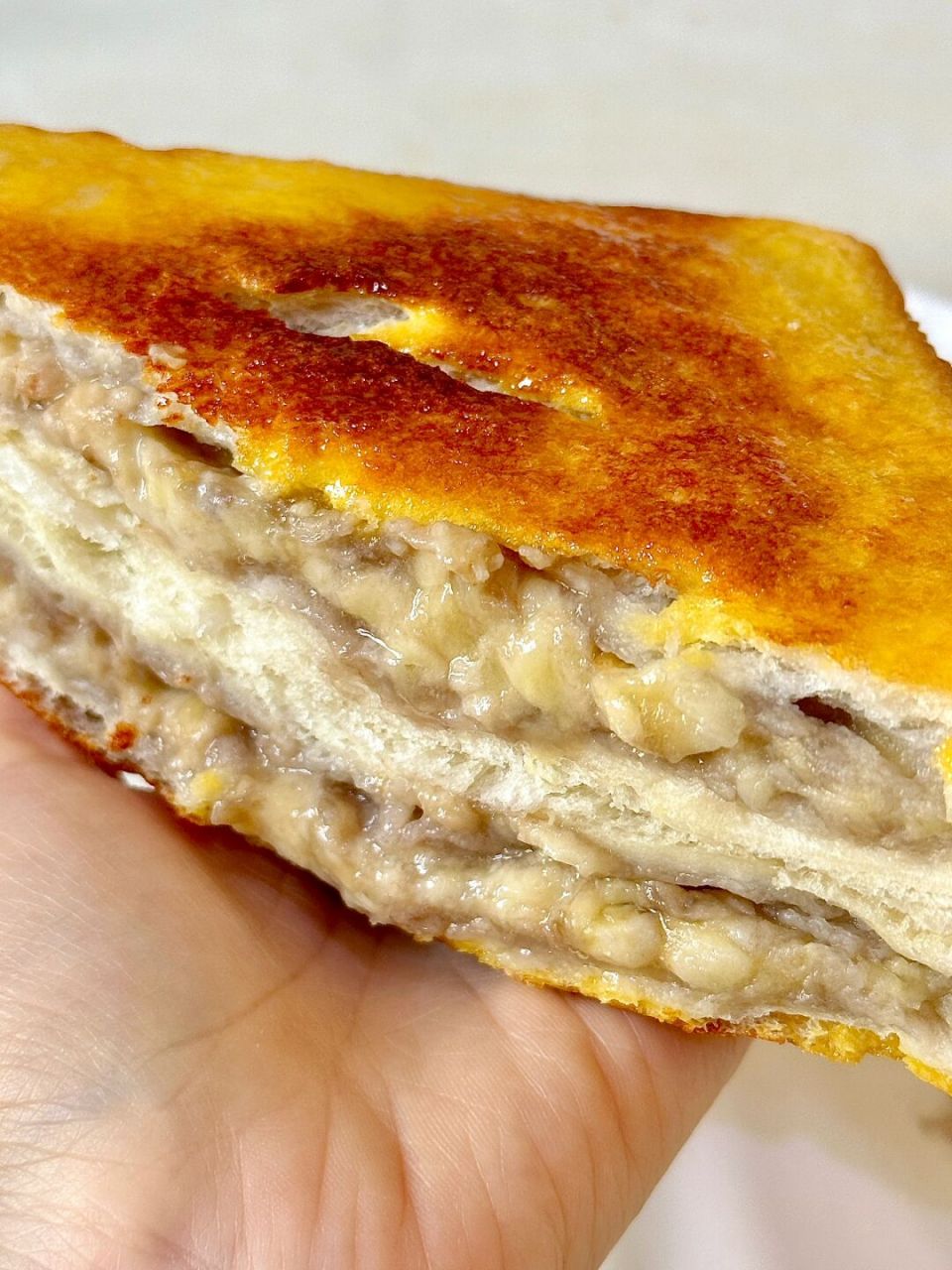 真的太好吃啦! 脆脆的面包片77糯糯的香蕉馅绝了!