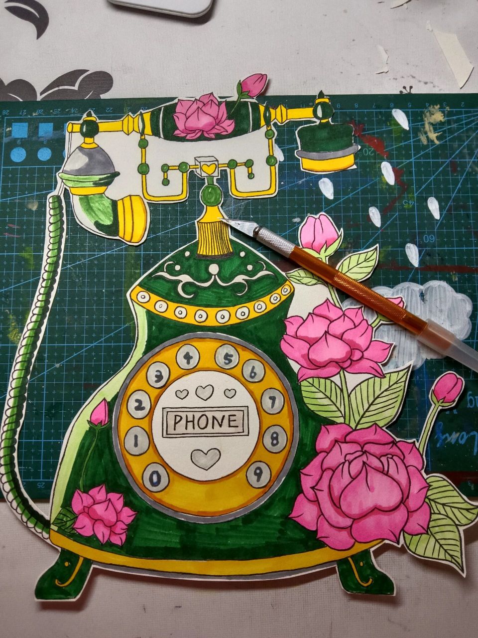 电话机小制作卡纸(手工小电话用卡纸怎么做)