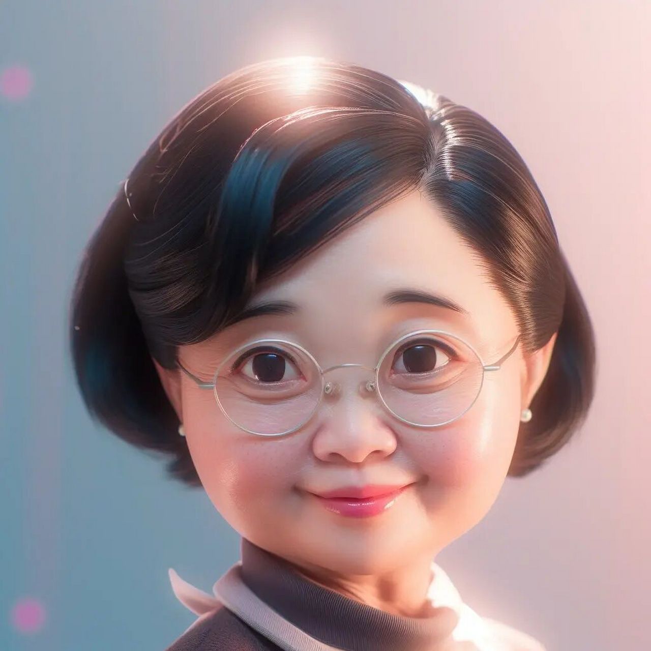 ai生成中年女性头像,给麻麻做头像太可爱了 太q了!