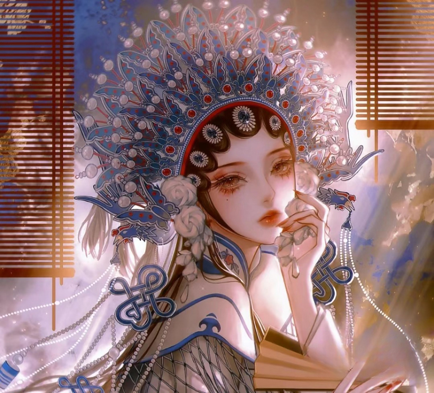 古风京剧名伶美女手绘素材46615 好喜欢京剧系列的古风美女.