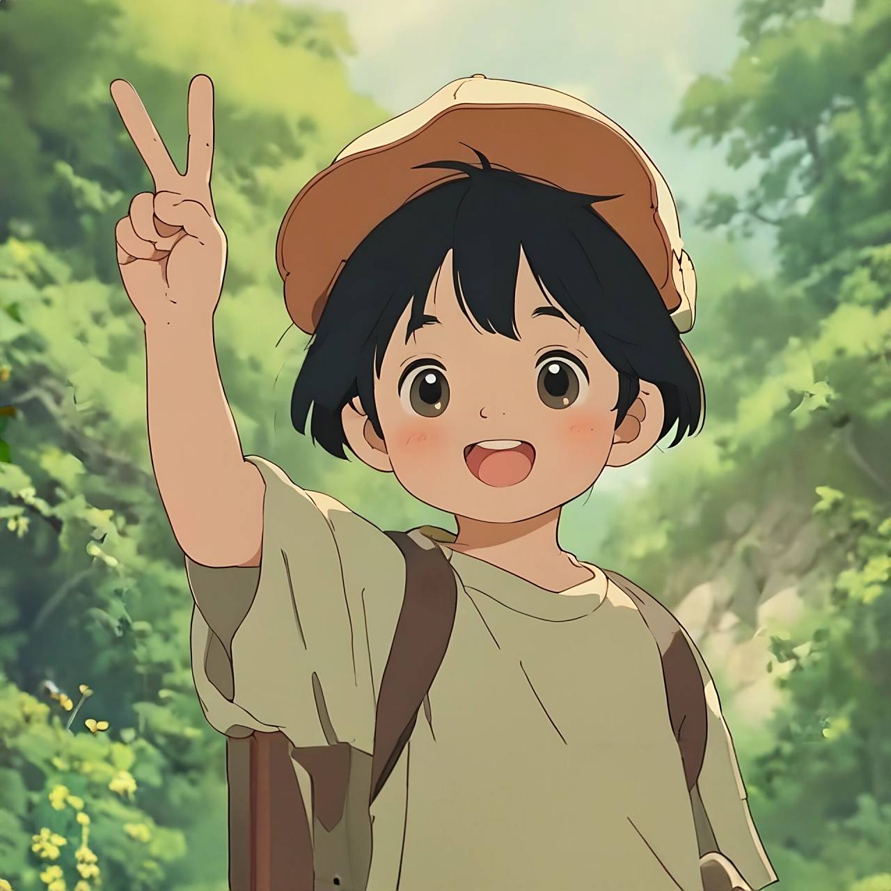 比耶田间|千与千寻|可爱动漫|情侣头像