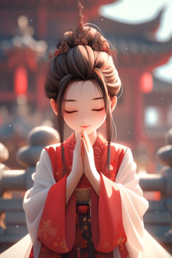 女生头像|虔诚祈祷佛系女子