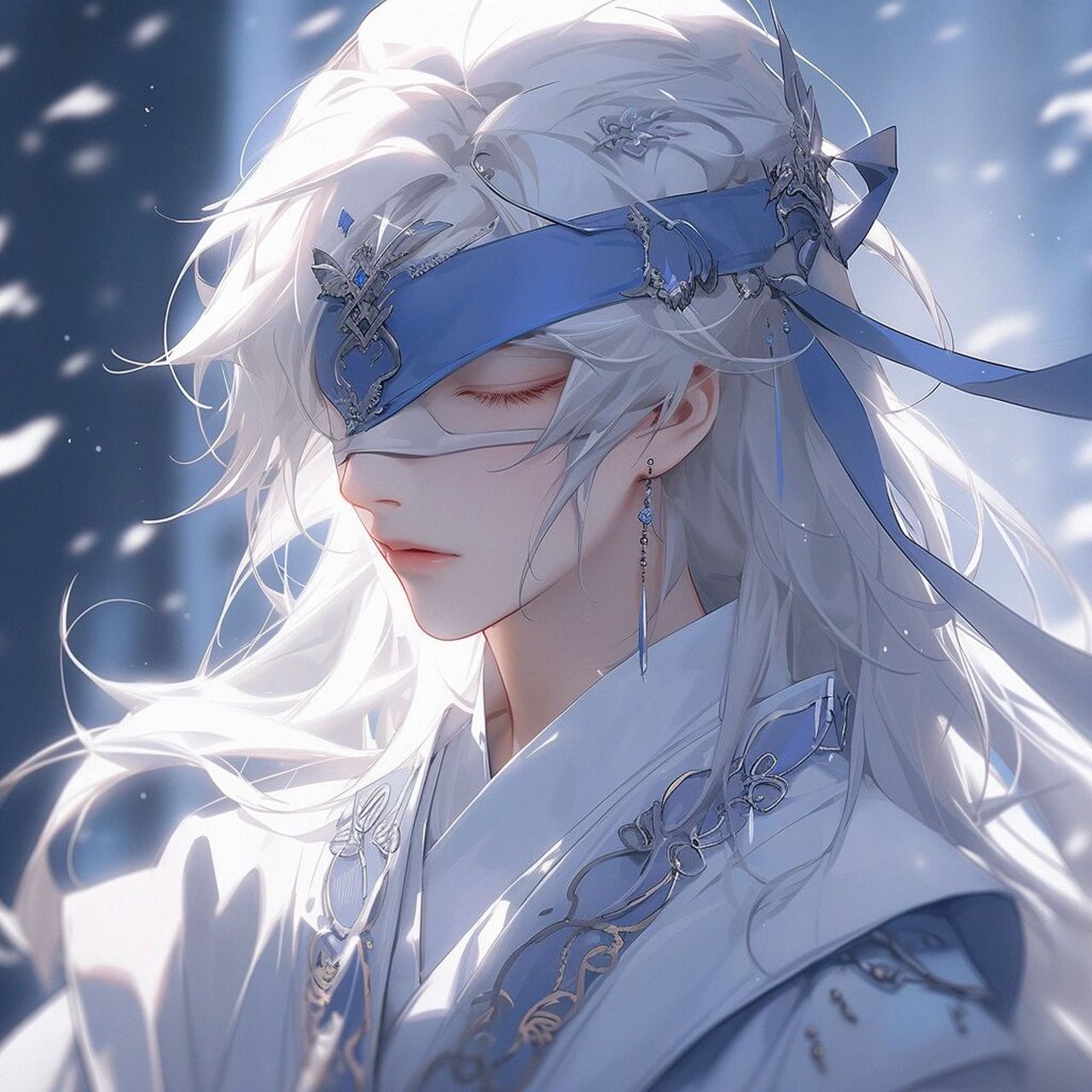 国风蓝色系动漫男头|古风头像|男生头像