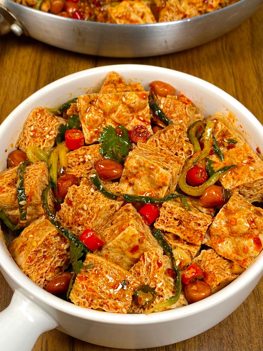 就是吃凉皮时里面的那面筋,真的吃不够