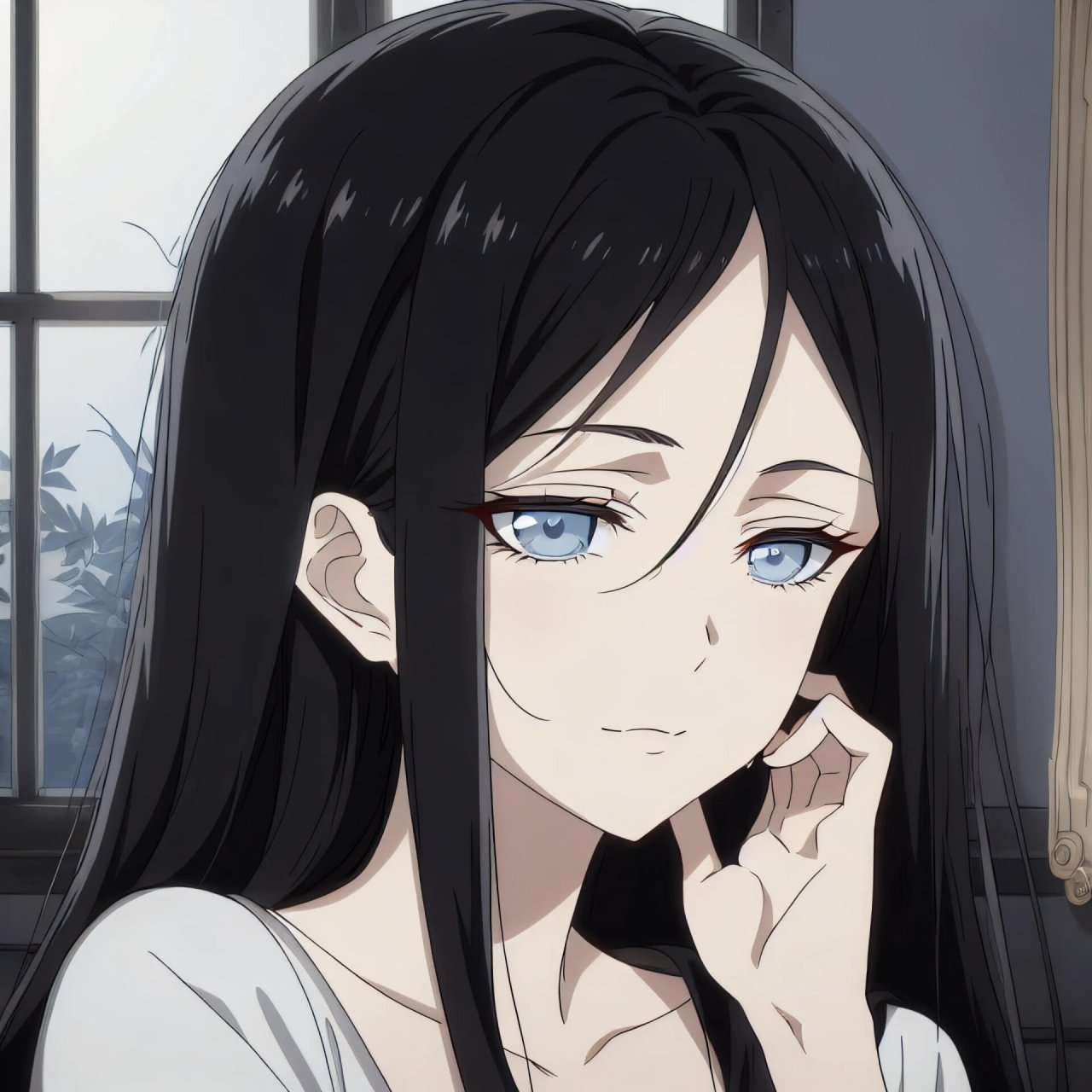 动漫黑长直头像(n) #ai绘画有点东西# #头像# #漫画头像# #动漫头像