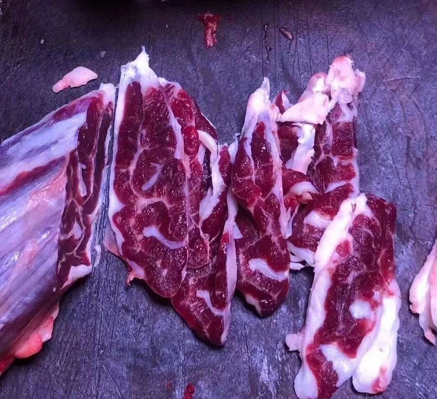 雪花牛肉,吊龙部位,靓!家养黄牛肉!