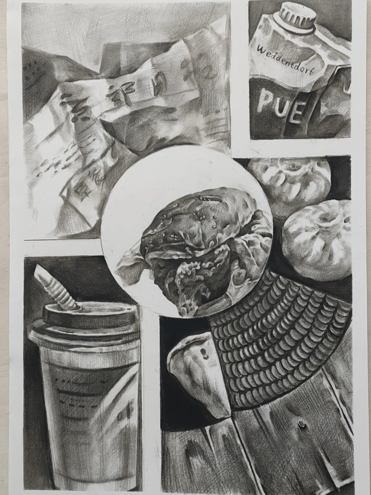 视传考研‖设计素描‖分割构图步骤分享