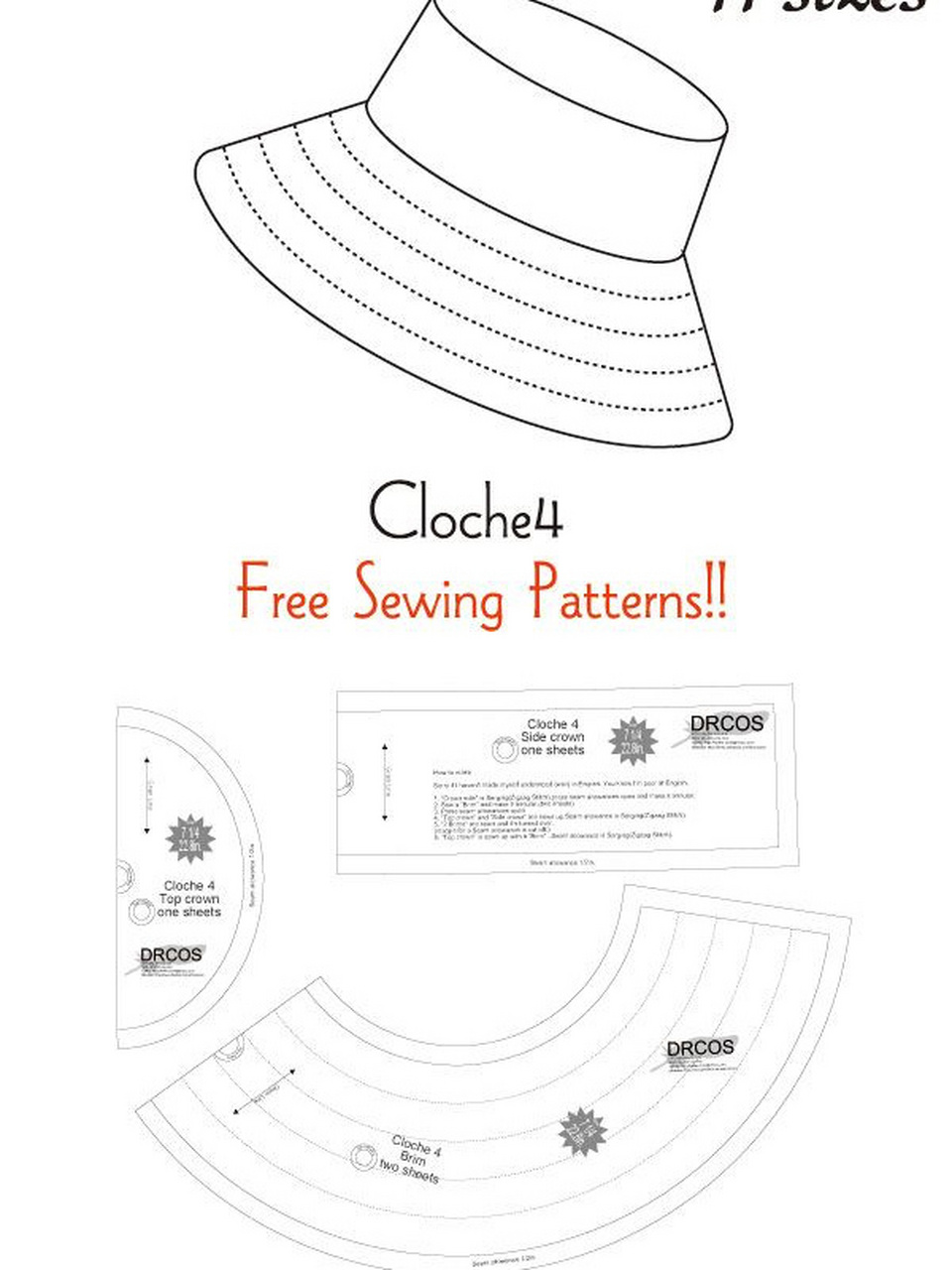 渔夫帽图纸 分享创意与灵感 #diy手工制作