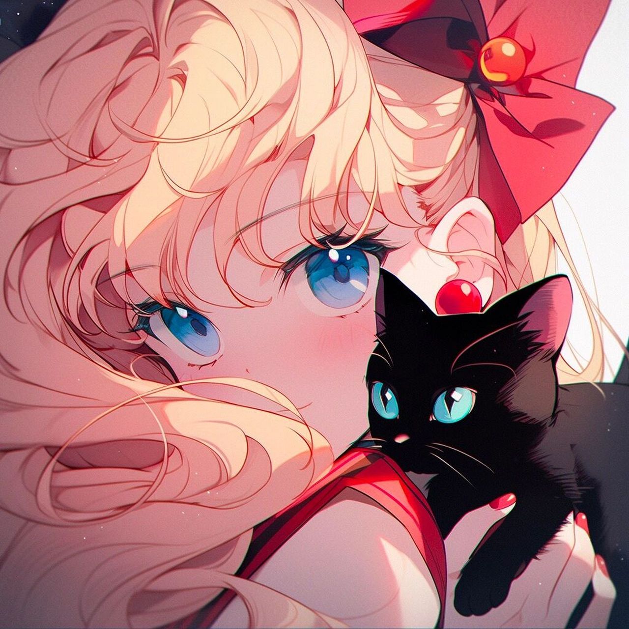 复古旧漫头像|美少女与她的猫咪 好爱这一组,姐妹们,喜欢留言自取哦!