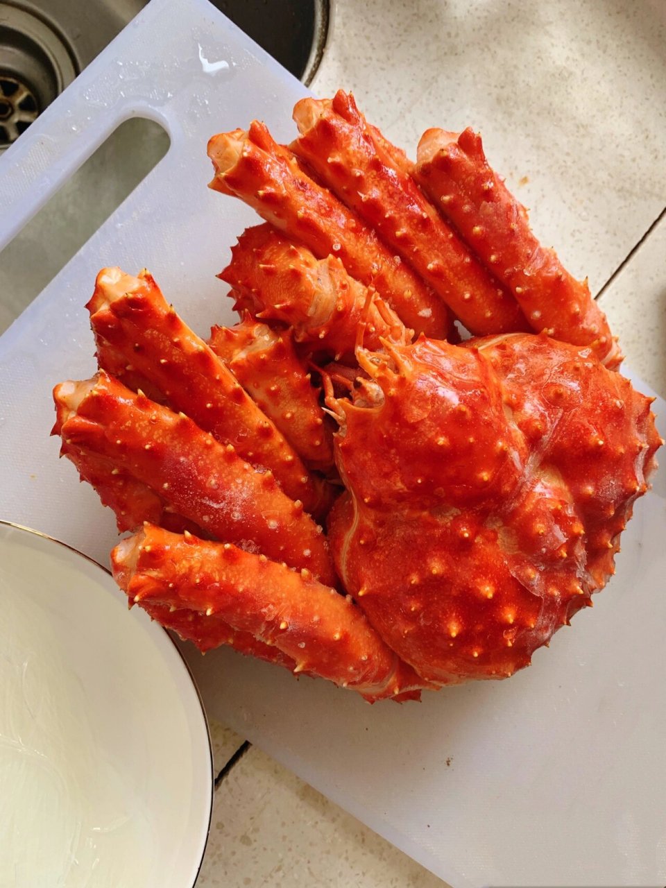 山姆398元熟冻帝王蟹 惦记了好久,等着男票生日开吃,按照说明书做了