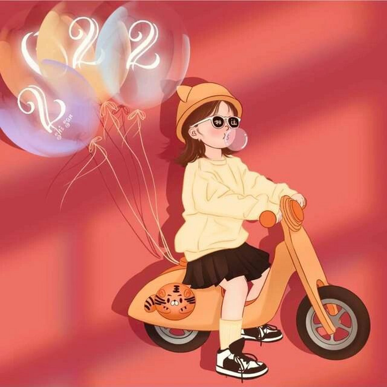 2022新年喜庆红色系情侣头像#情侣头像