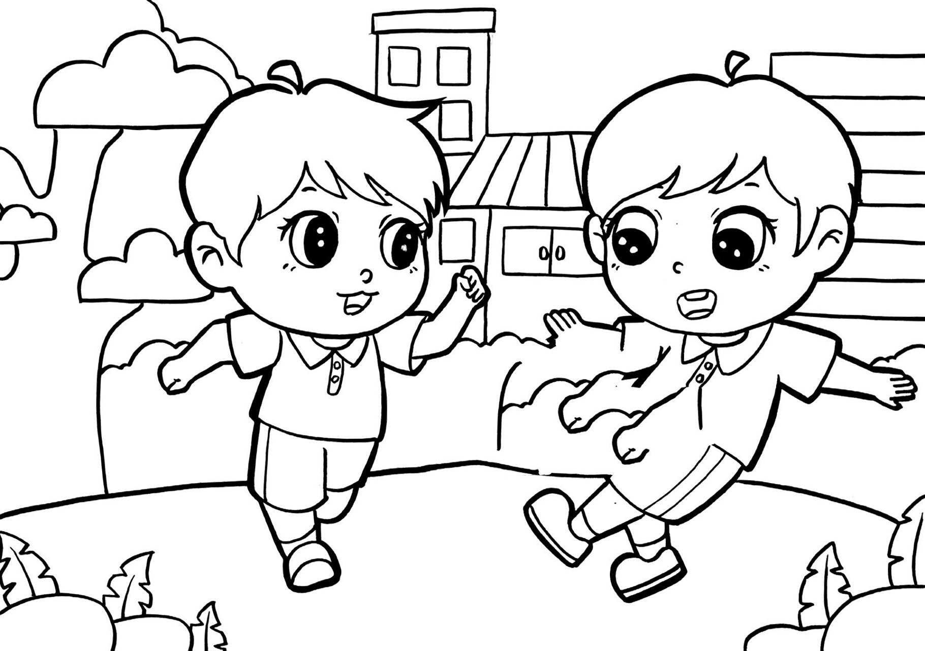 马克笔儿童画踢足球71 马克笔儿童画卡通画简笔画主题画踢足球 幼师