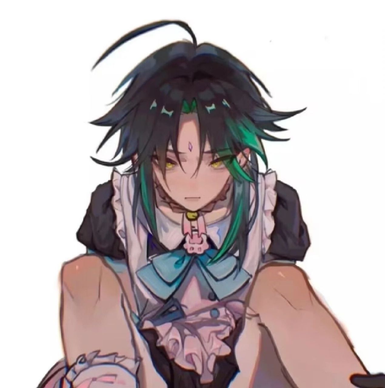 【原神 魈】女装 图片源于网络,侵删.