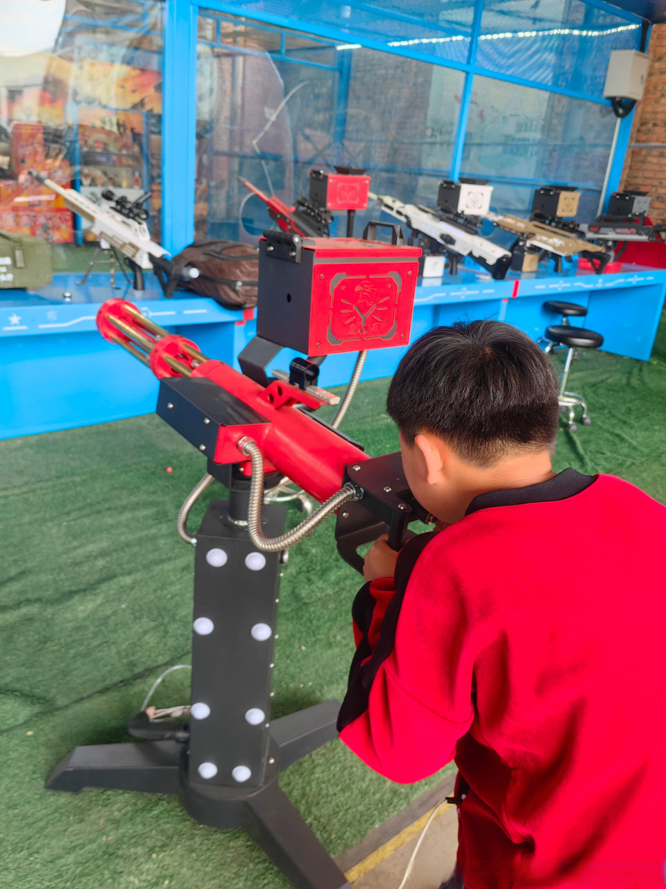 枪林弹雨射击馆设备厂家射击气炮枪#游乐气炮枪# 郑州鹰部落射击馆