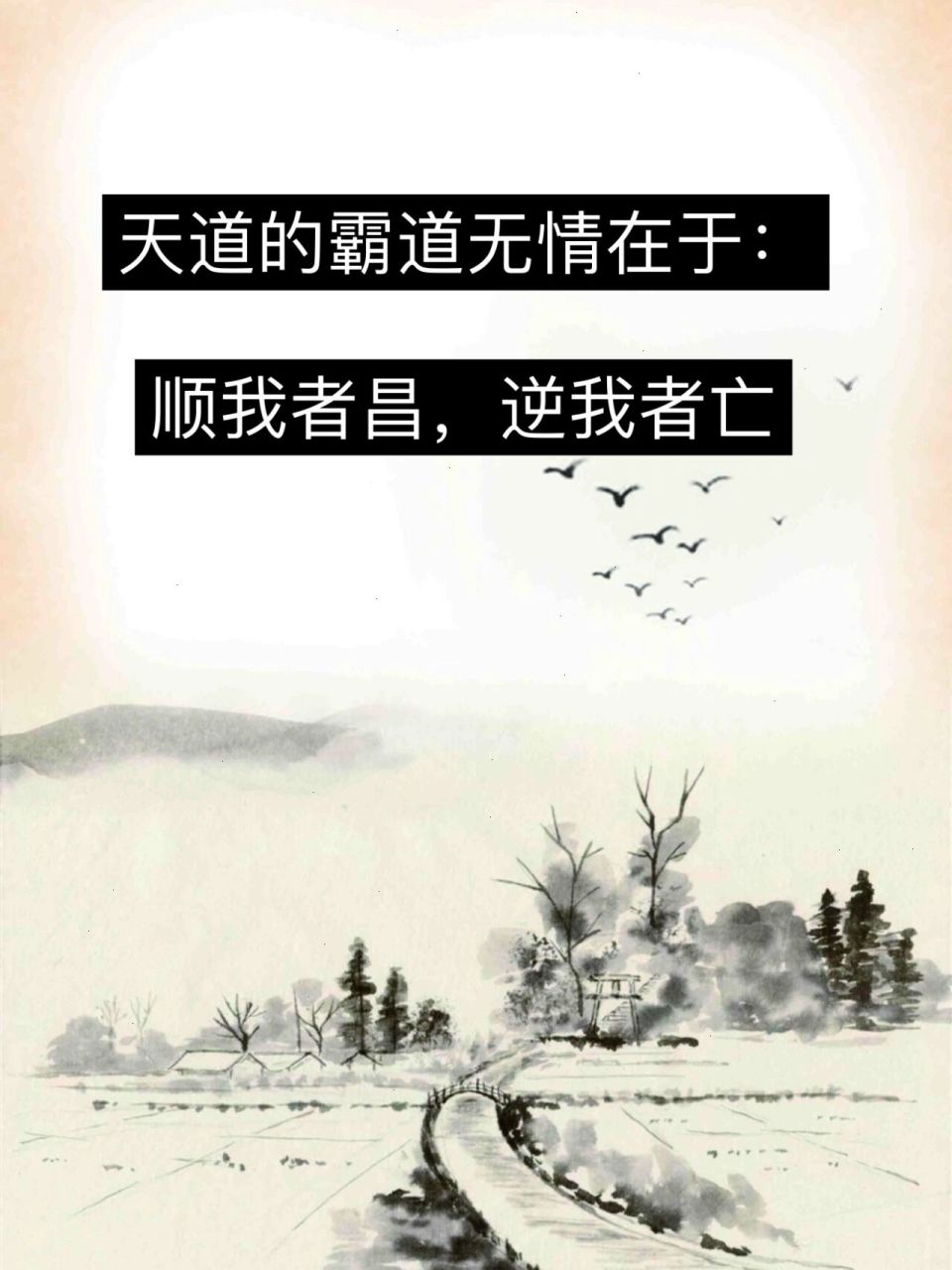 天道的霸道在于:顺我者昌,逆我者亡 阴阳之道,就是平衡之道.