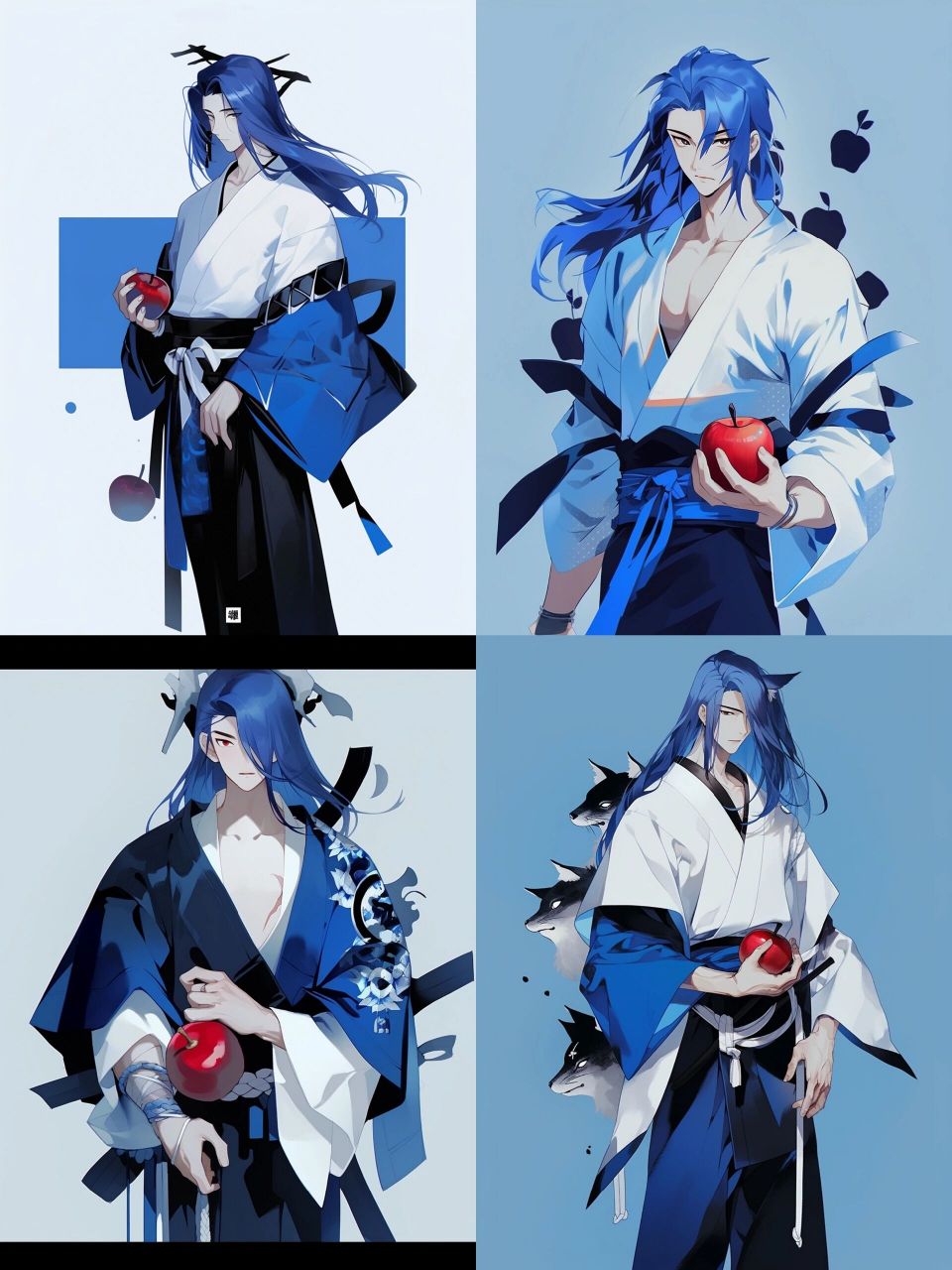 橘右京全皮9296头像壁纸分享 07君が为夜空に背き小草中,月に照