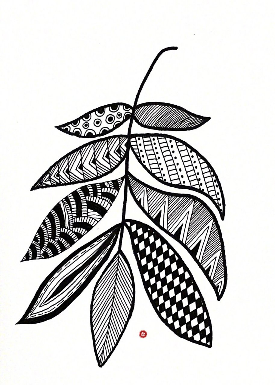 儿童线描画/树叶 94