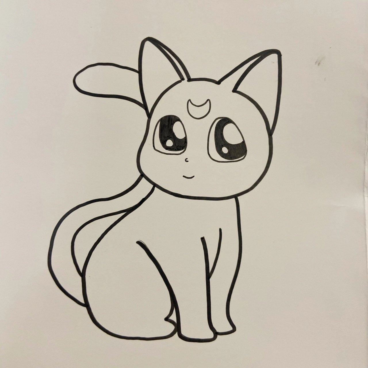 手把手教你画露娜 手绘详细过程 是美少女战士里的露娜呀