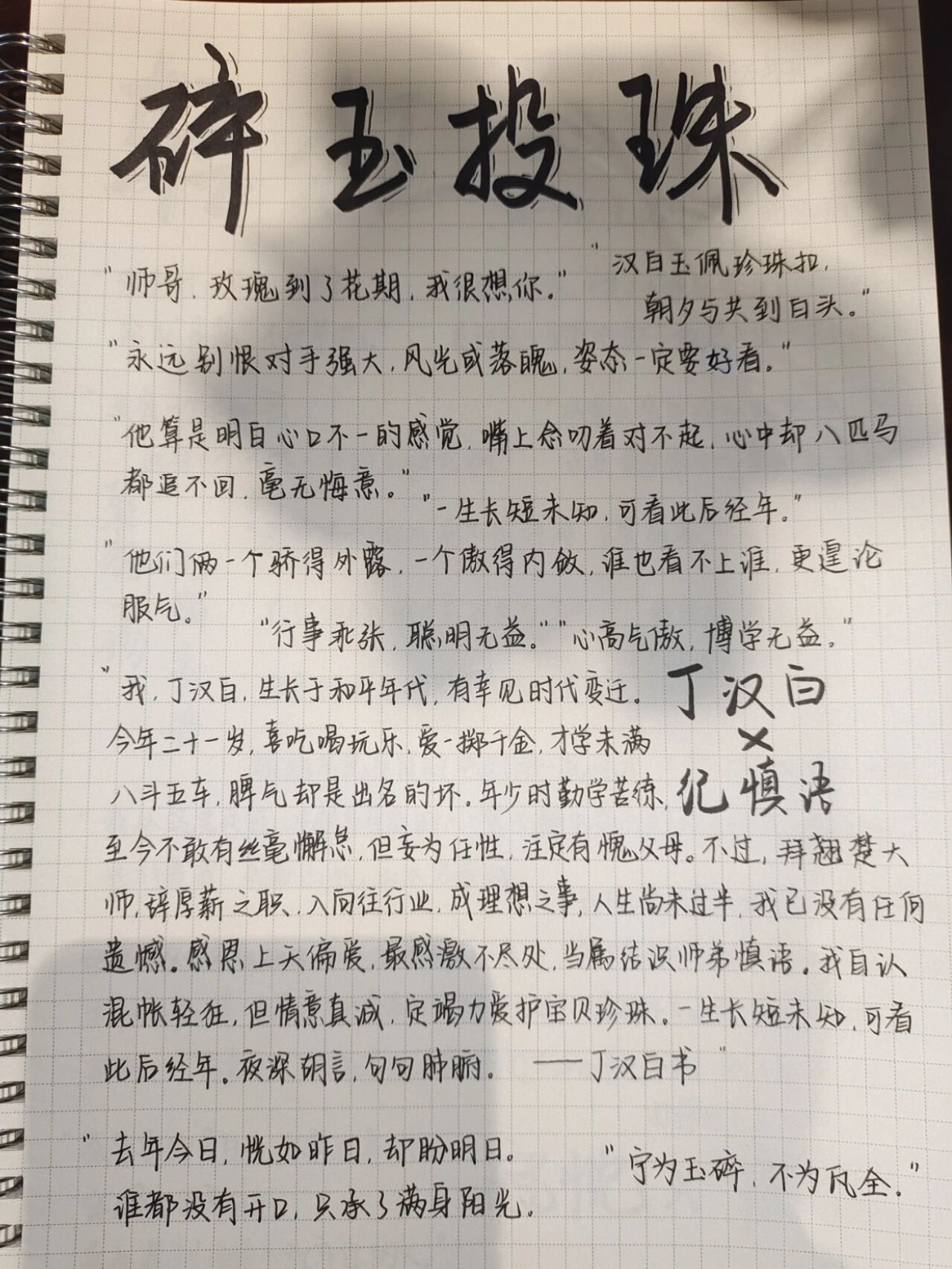 纪慎语答丁汉白自白书图片