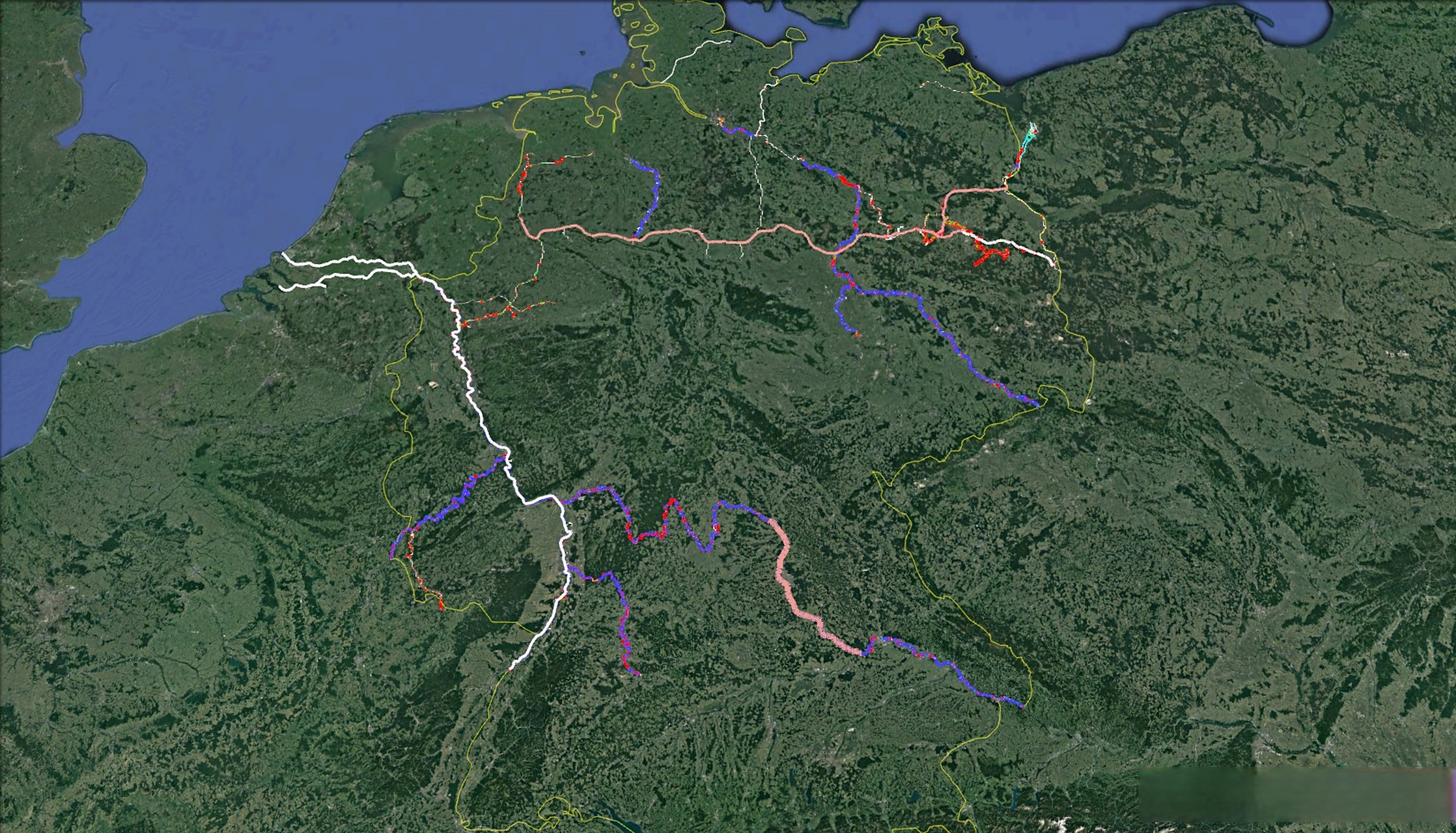 德国# #运河#  德国拥有众多河流,其中包括多瑙河,莱茵河和易北 ..