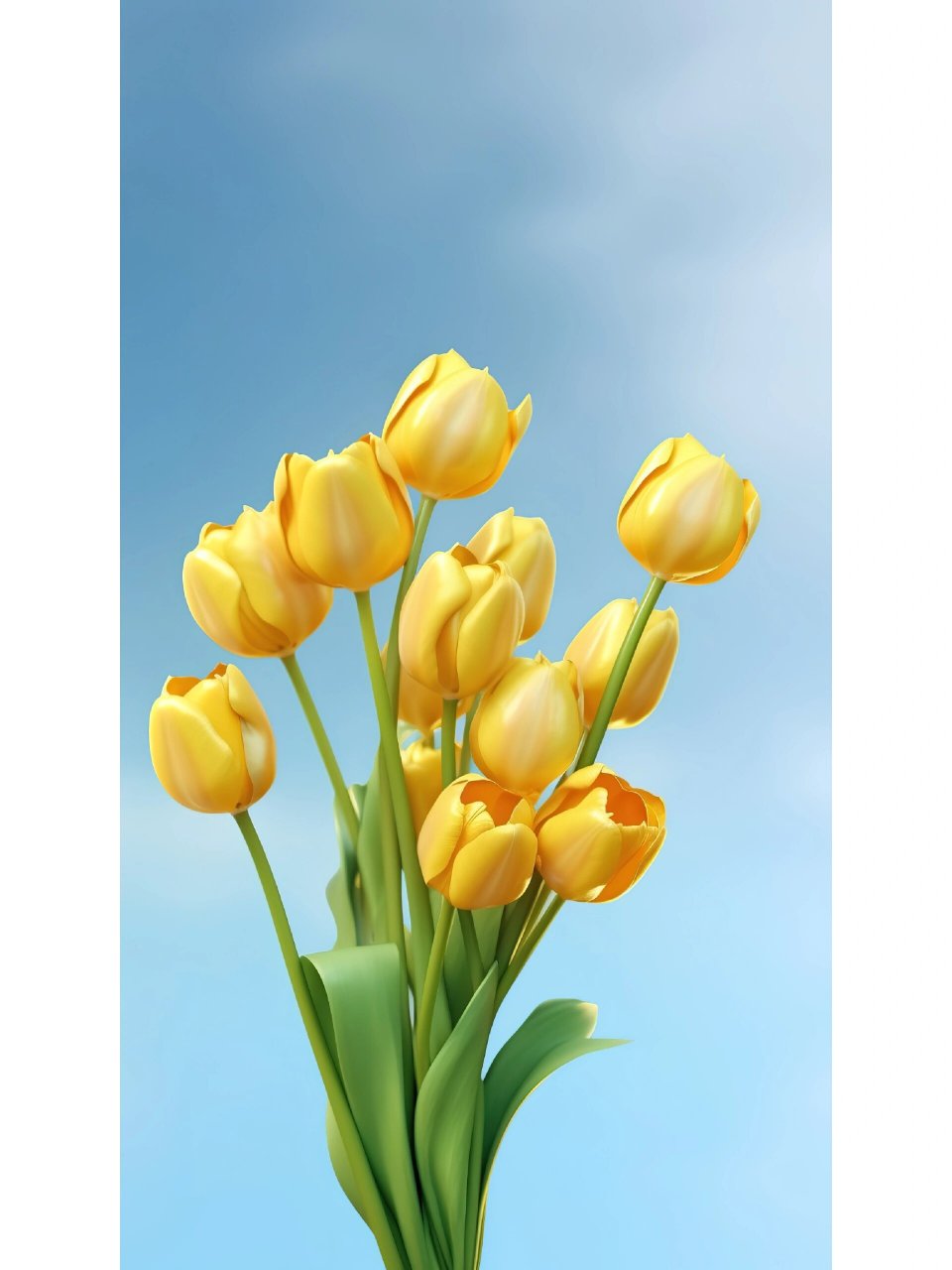 黄色郁金香代表开朗活泼 黄色调呈耀眼,能给人带来一种欢快而又愉悦的