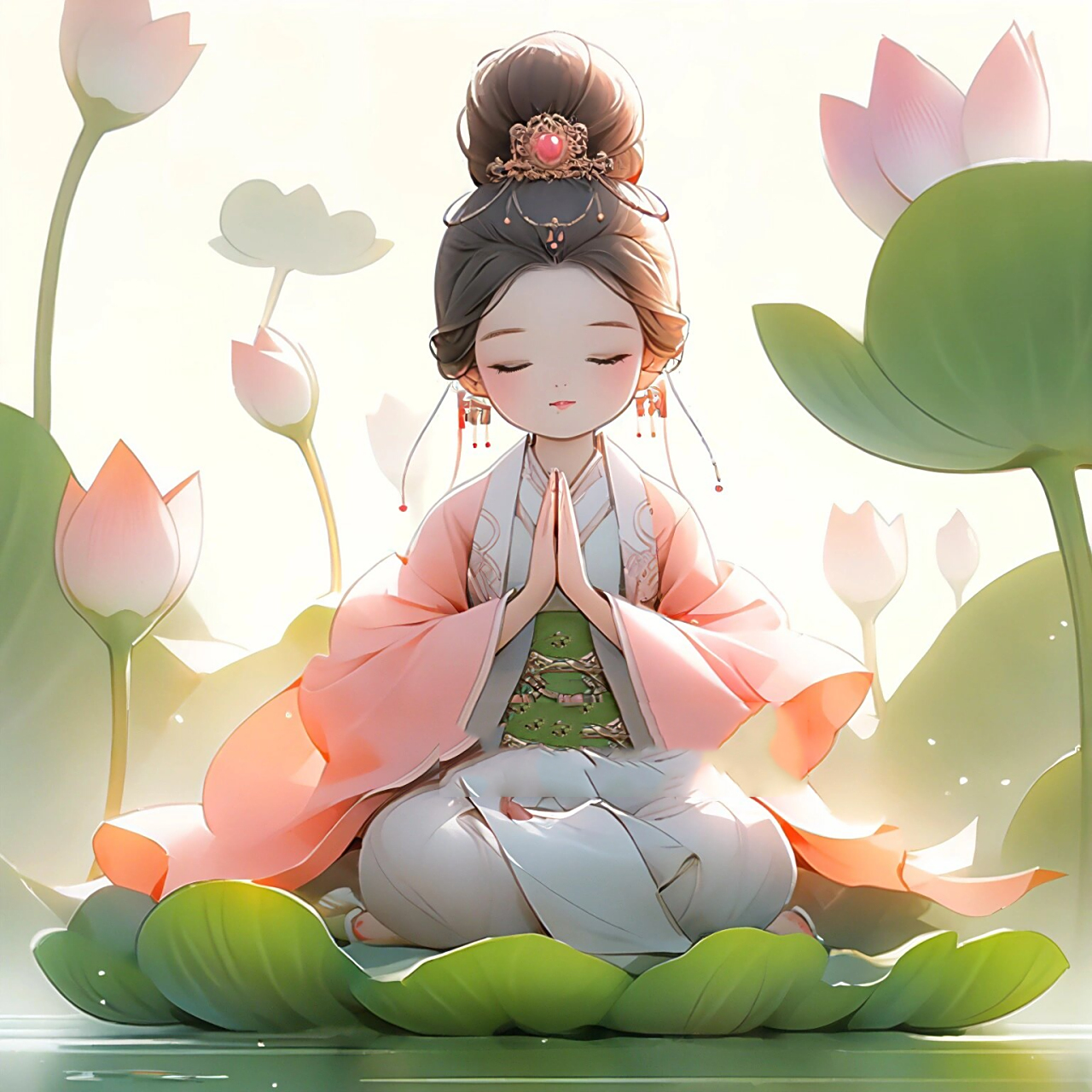 仙气飘飘的佛系女孩头像|许个愿吧05 唯愿舍弃身上20 斤肉肉,只求