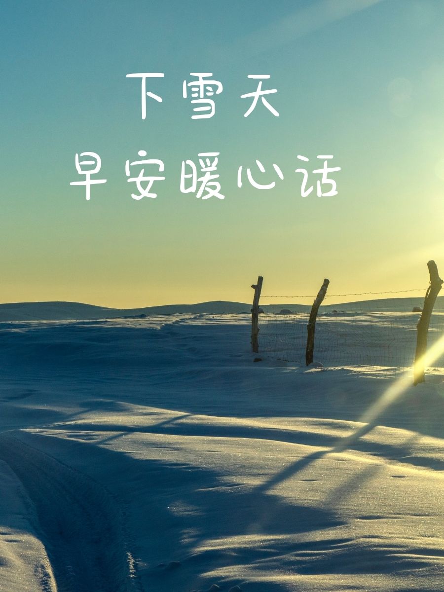 下雪天早安暖心话 雪花飘落