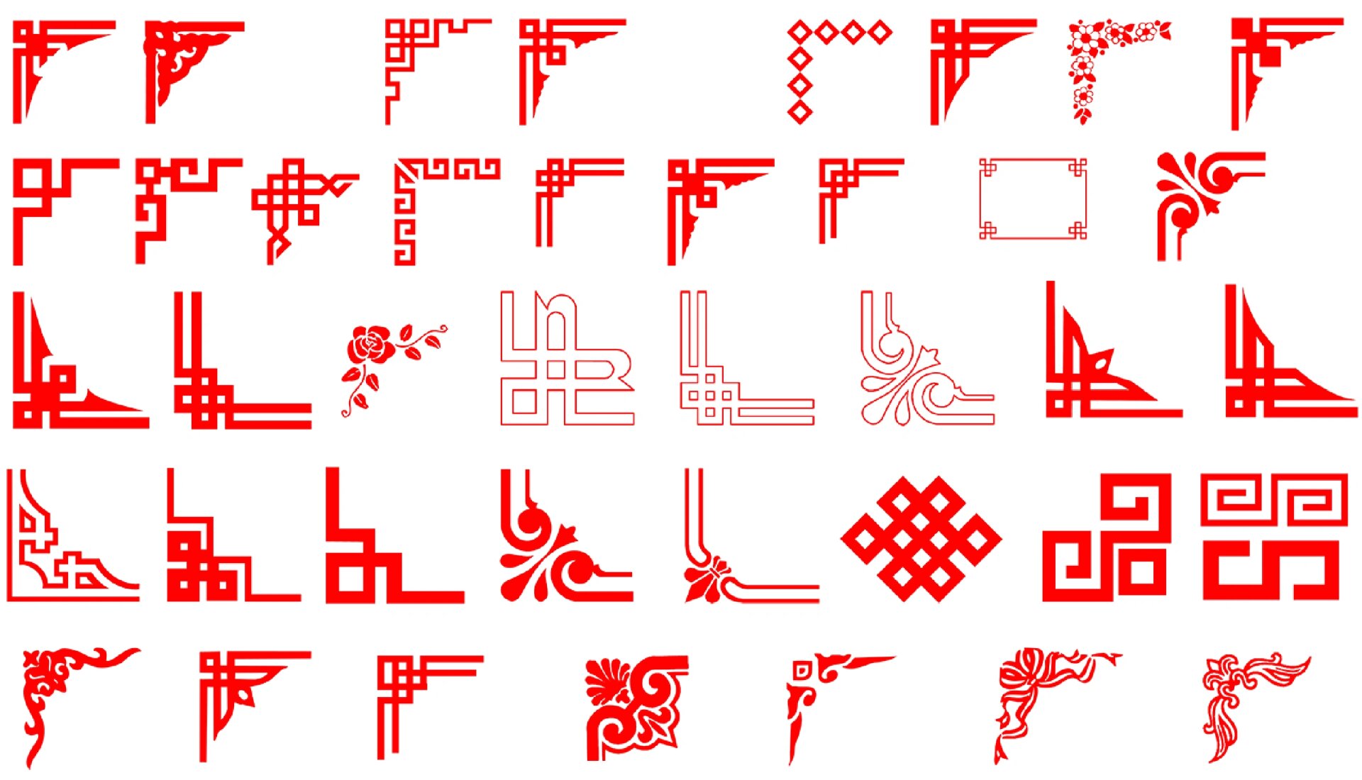 边框底纹红色中国风古典新年花纹边框素材
