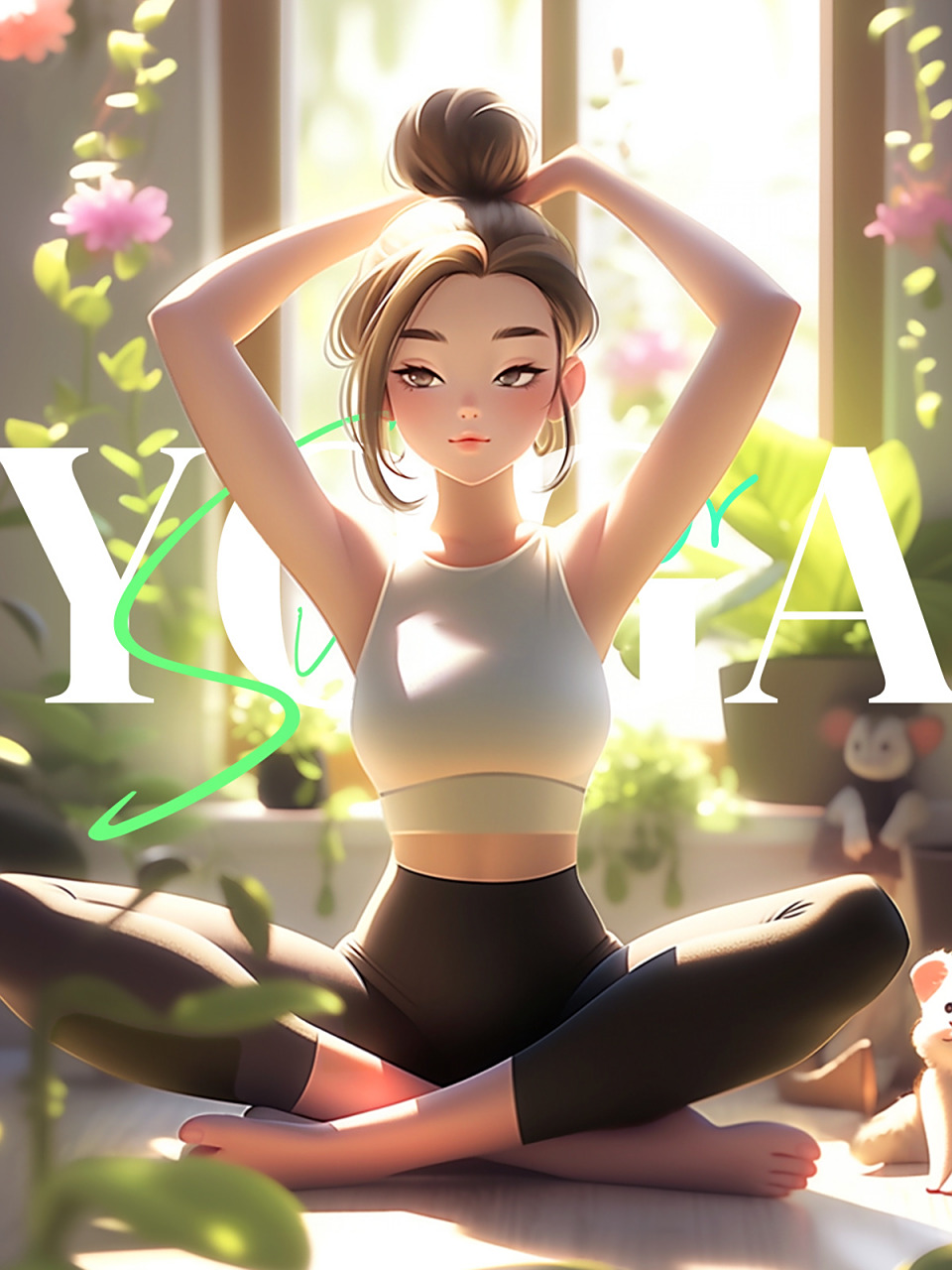 瑜伽女孩的早晨92~治愈系头像 瑜伽让人放松~ 0202020202