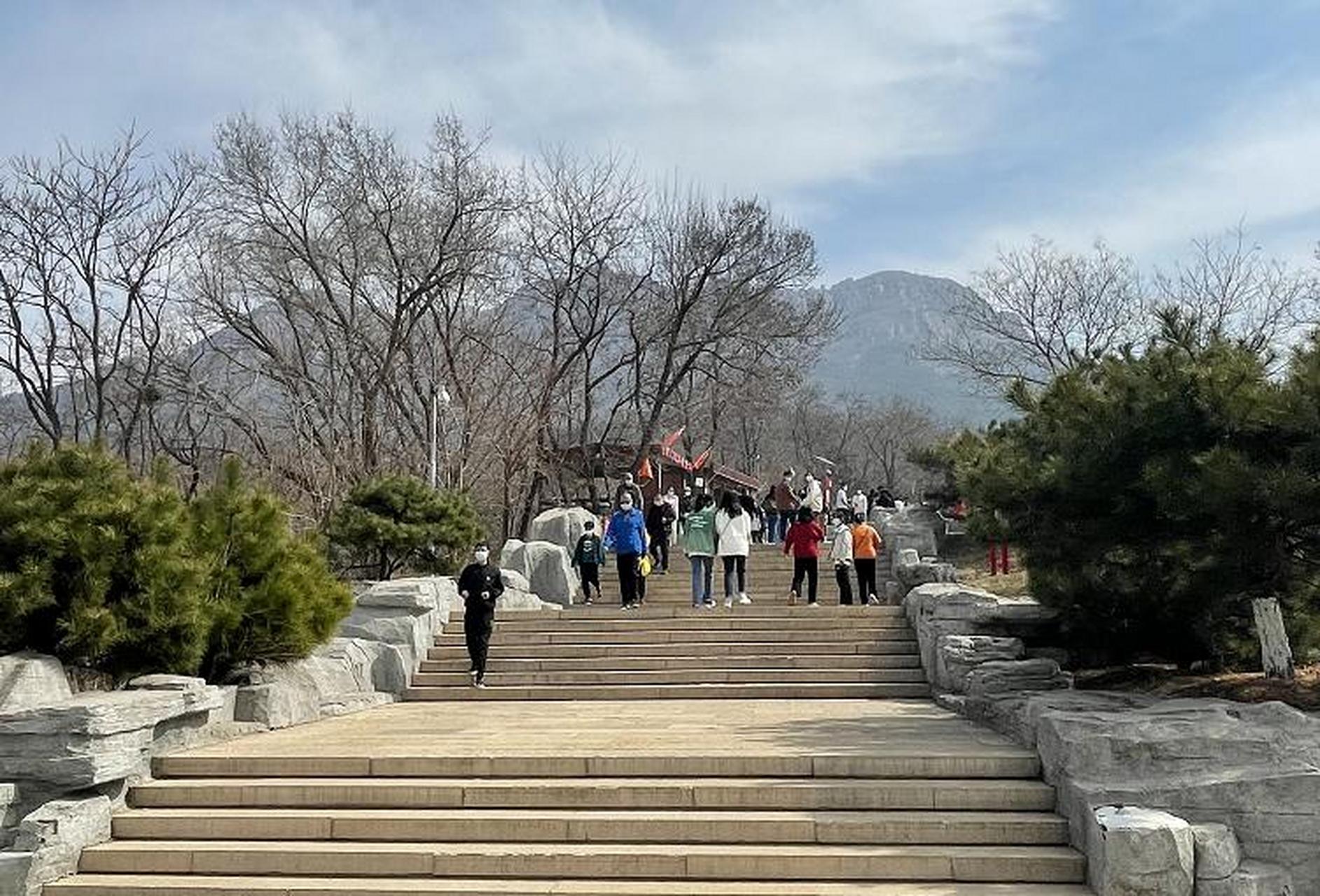 清明小長假第一天,首山國家森林公園迎來市民登山小高峰,大部分登山者