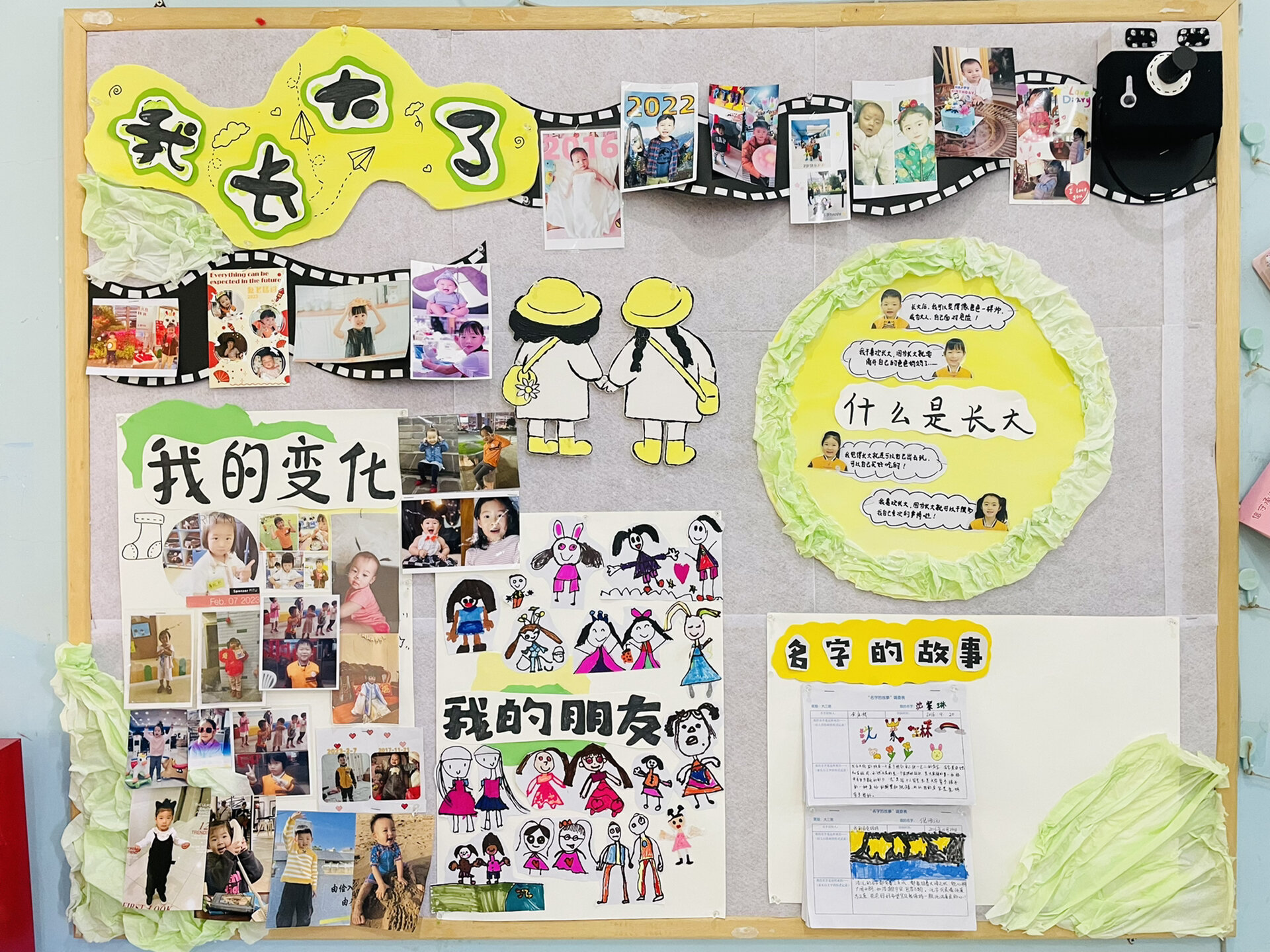 幼儿园主题墙环创—我长大了